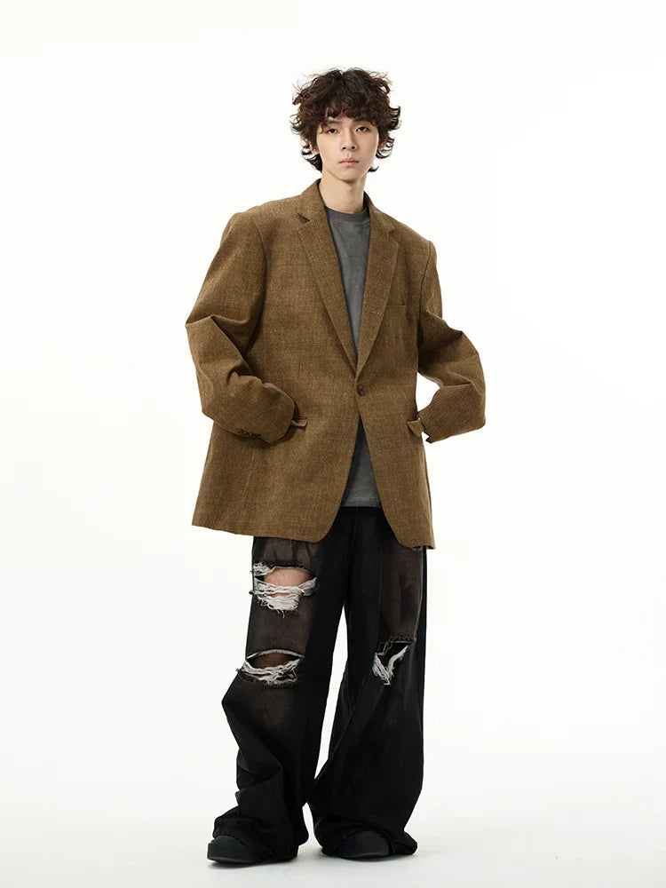 Relaxed Fit Casual Tailored Jacket - chiclara