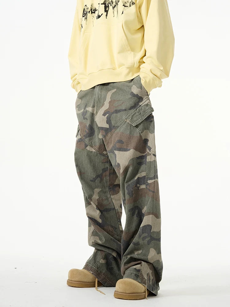 Baggy Camo Cotton Cargo Pants