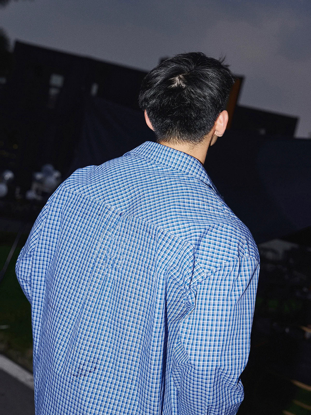 Vintage Blue Fine Check Shirt
