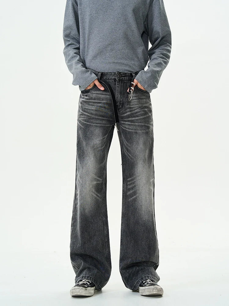 Shadow Wash Straight Leg Jeans