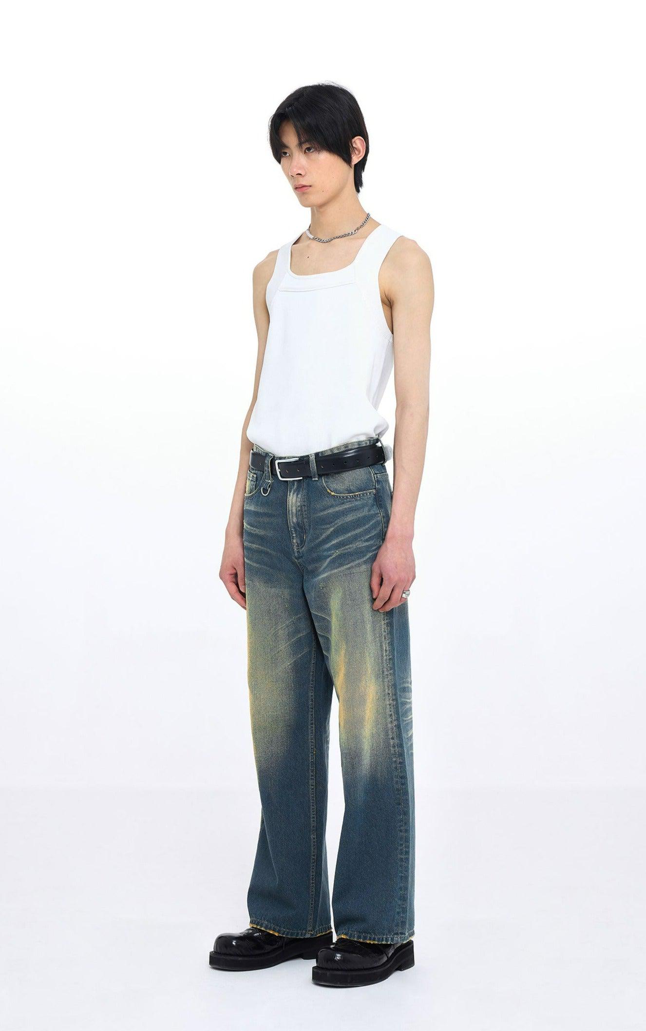 Square Neck Knit Tank - chiclara