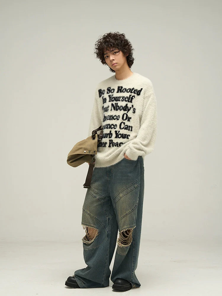 Fuzzy Motivational Quote Sweater
