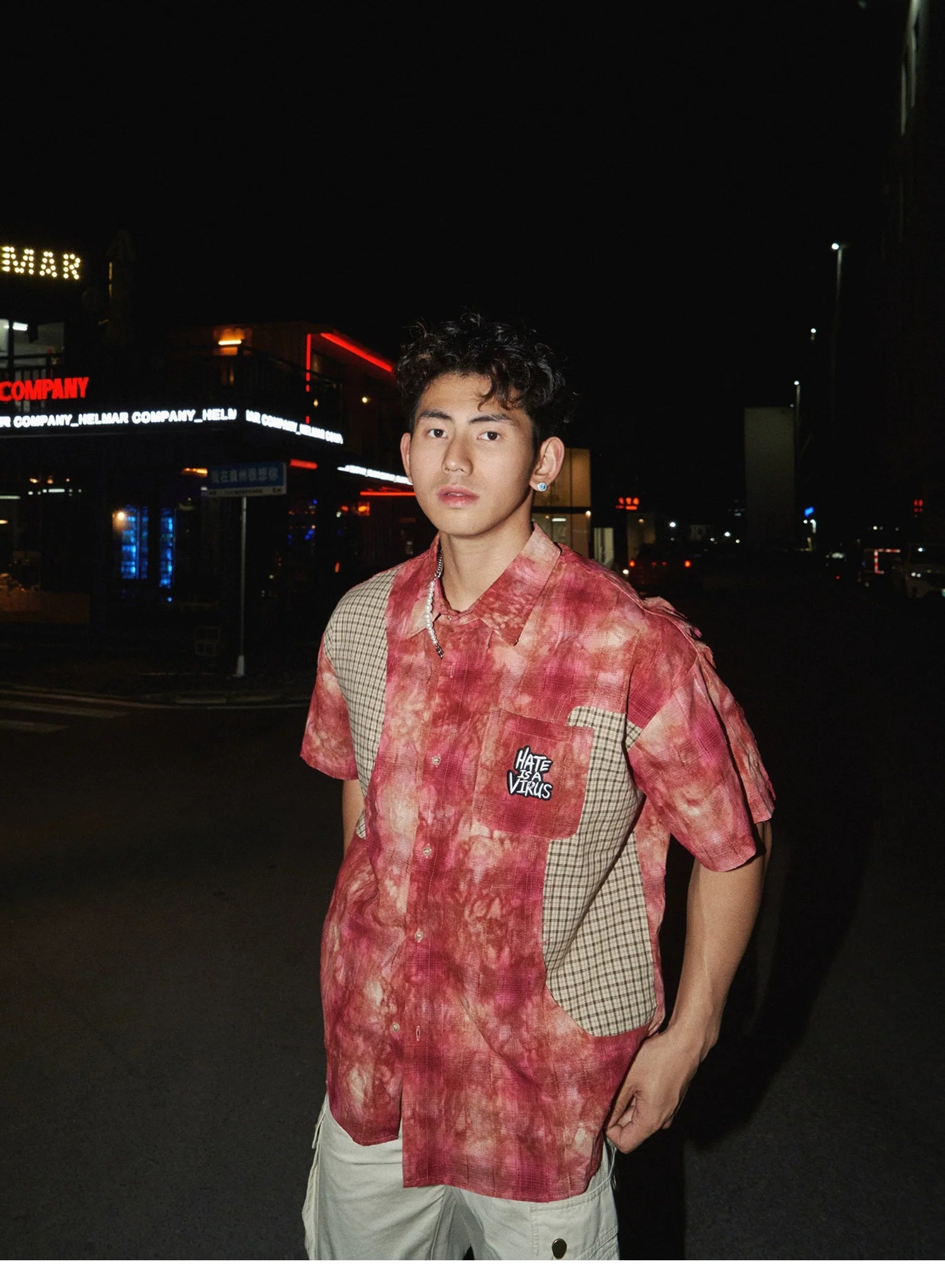 Plaid Patchwork Statement Shirt