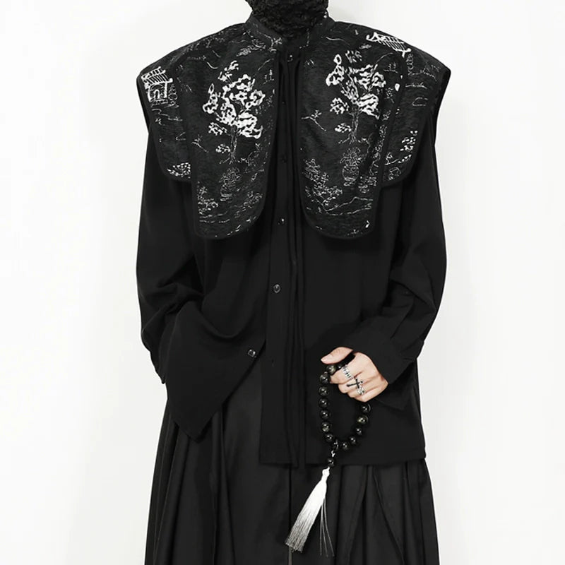 Embroidered Cape Shirt
