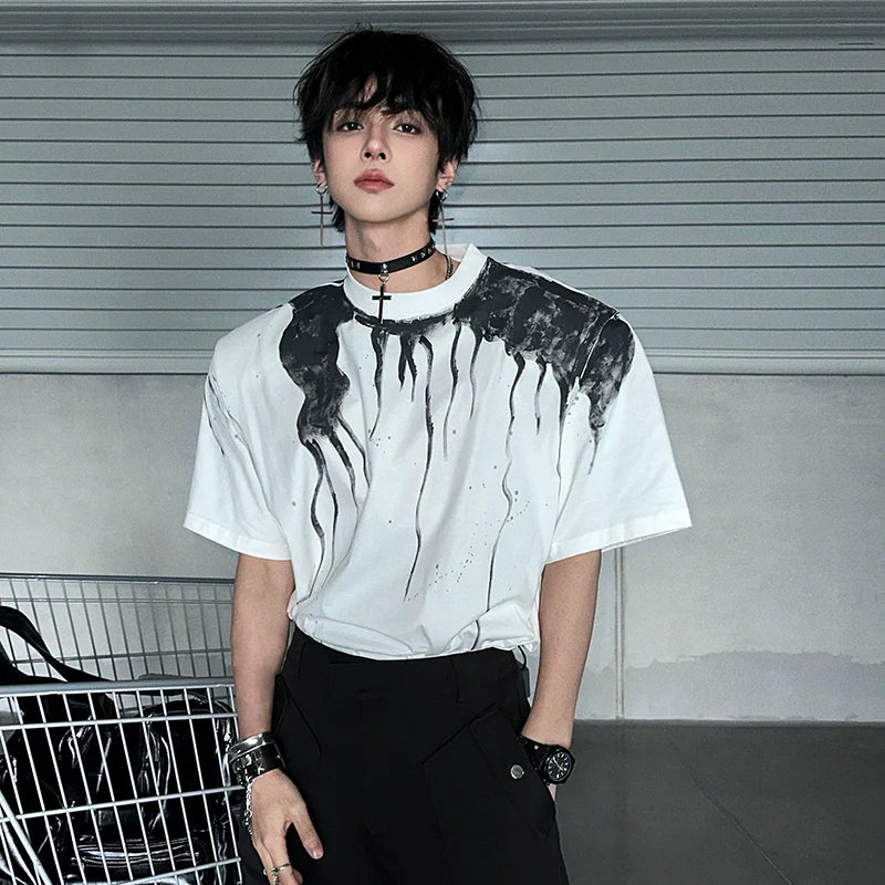 Drip Print Oversized T-Shirt
