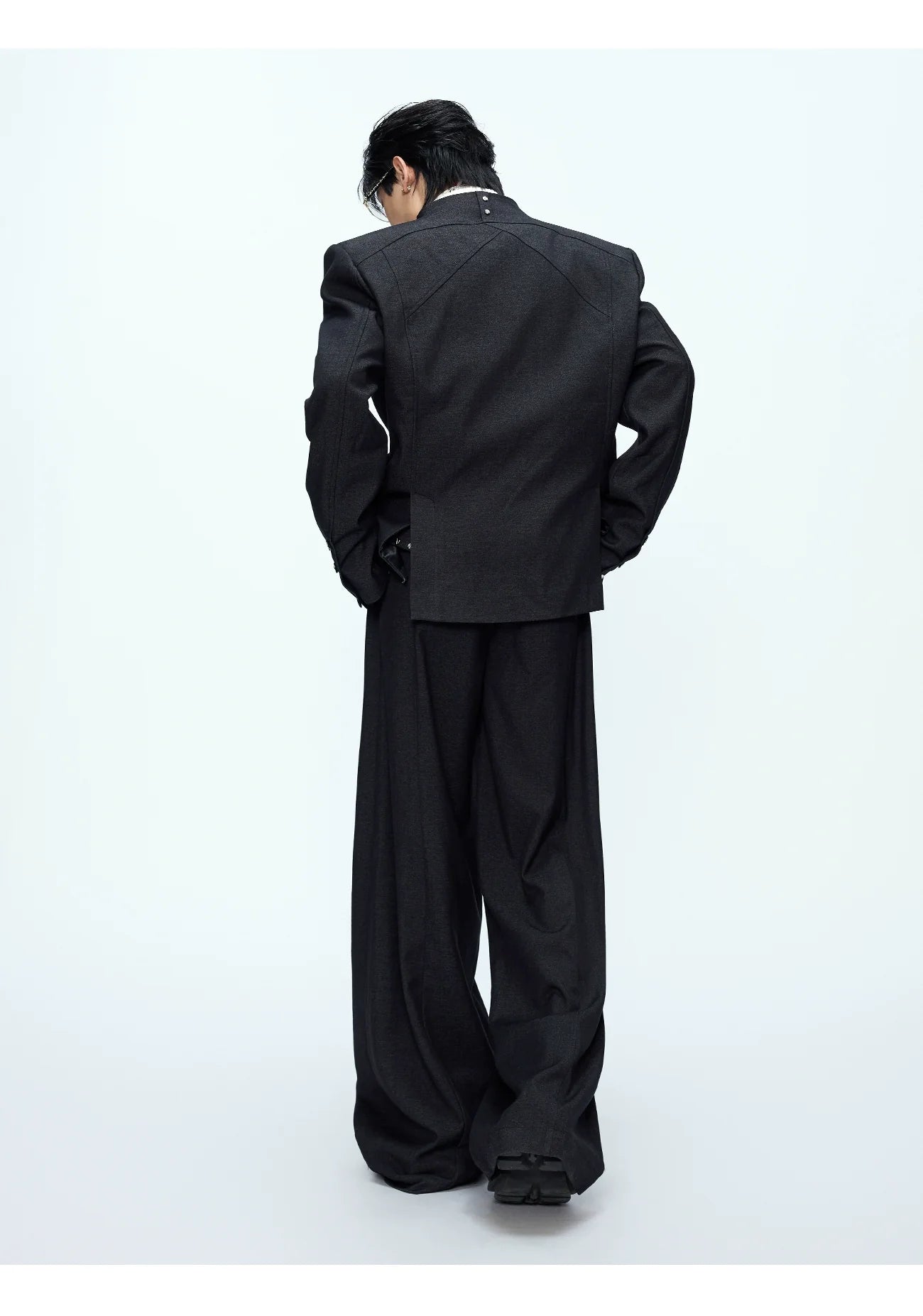 Oversized Black Wide-Leg Suit