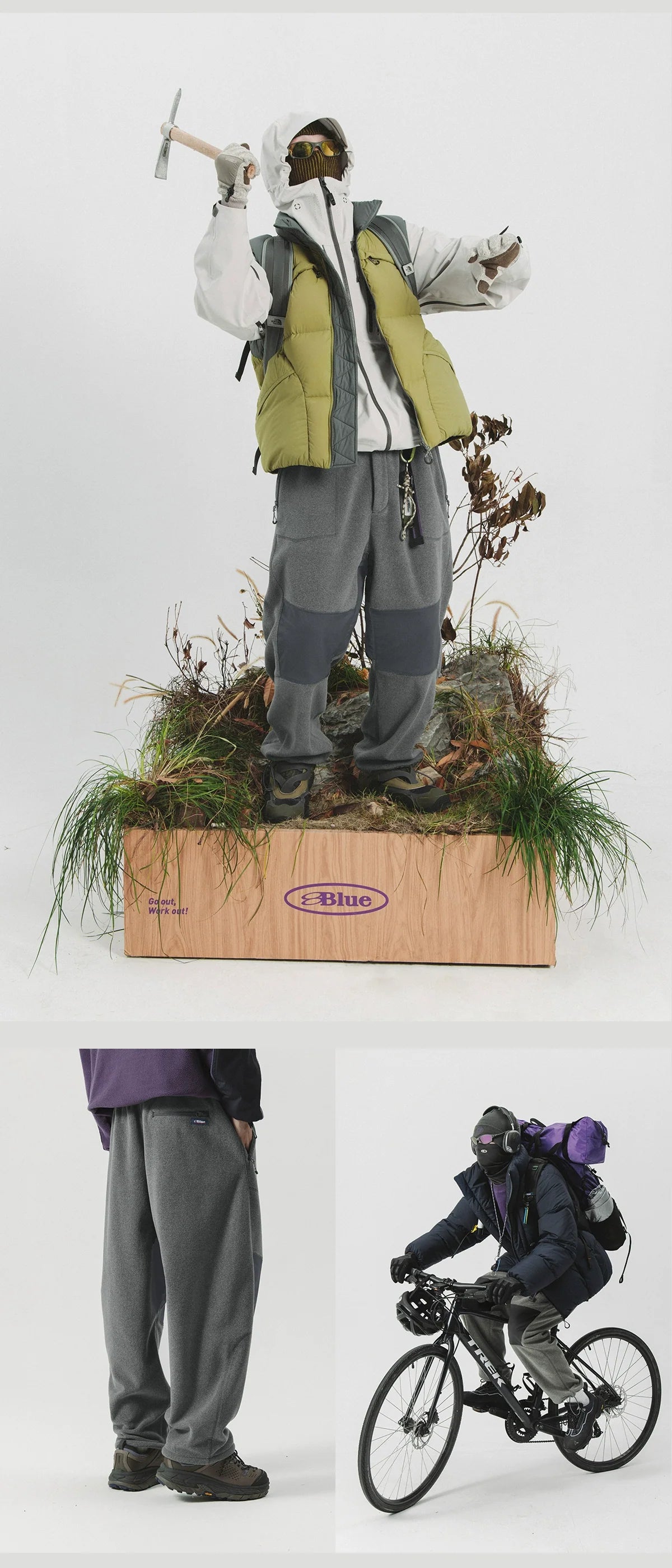 Panelled Fleece Utility Track Pants