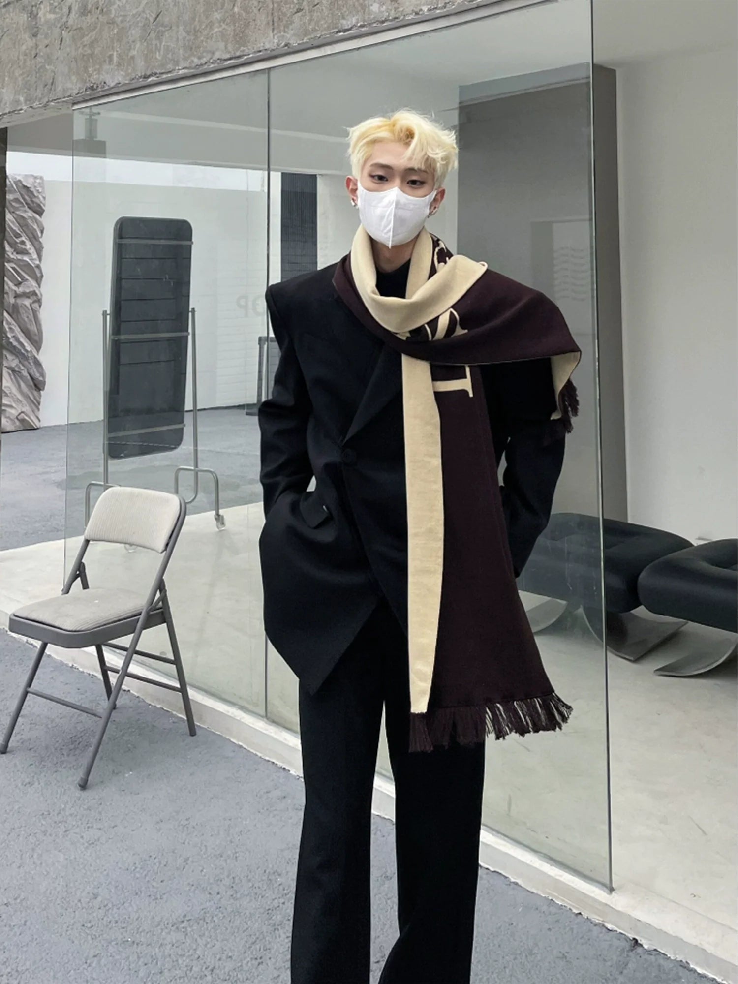 오버사이즈 블랙 블레이저 수트