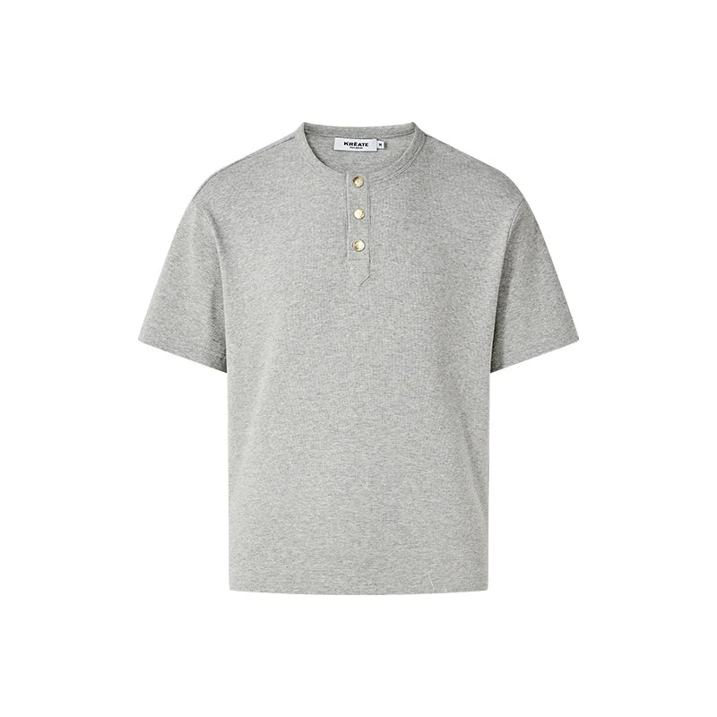 Basic Short Sleeve Henley Tee