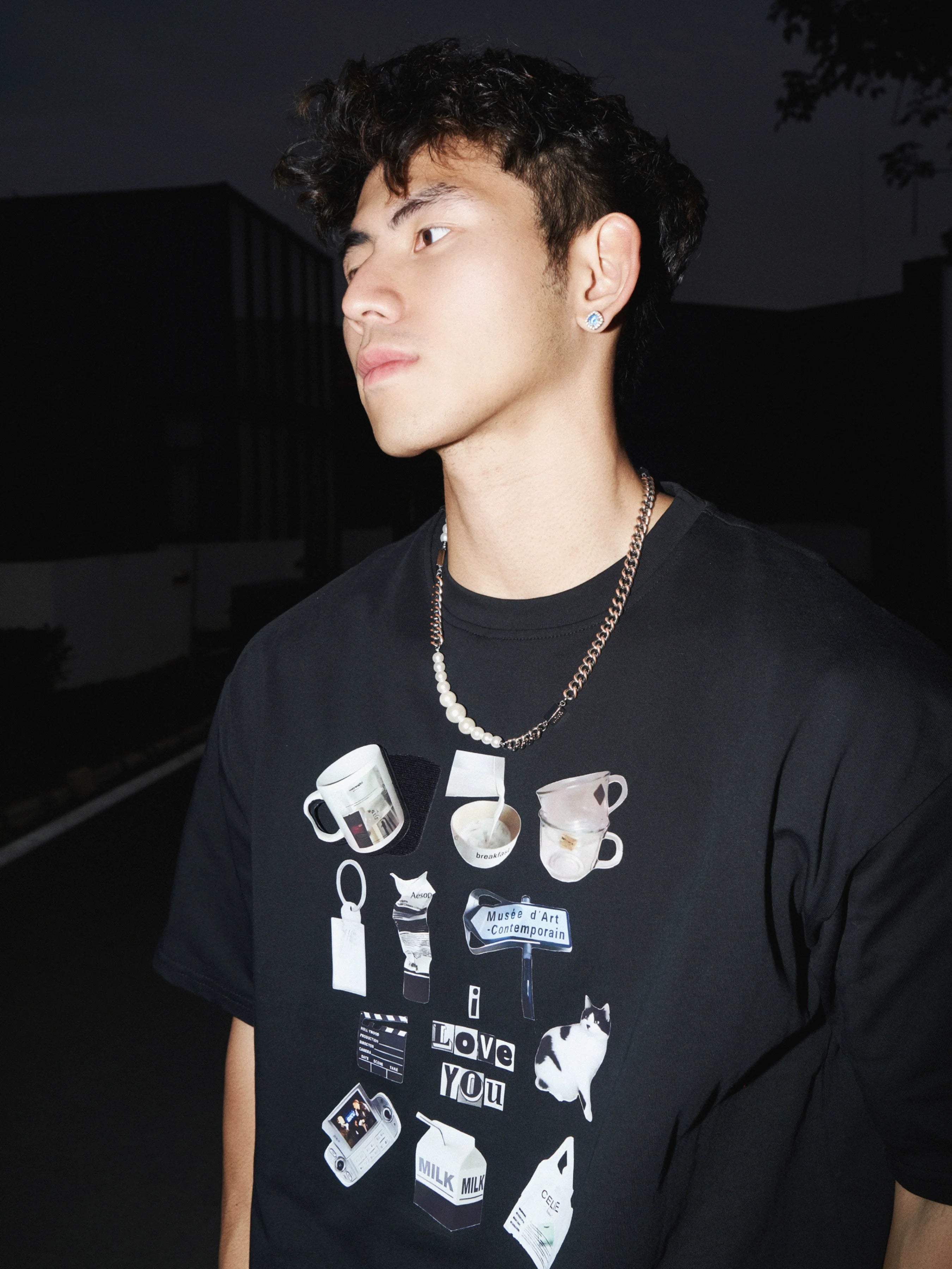 Café Print Graphic T-Shirt