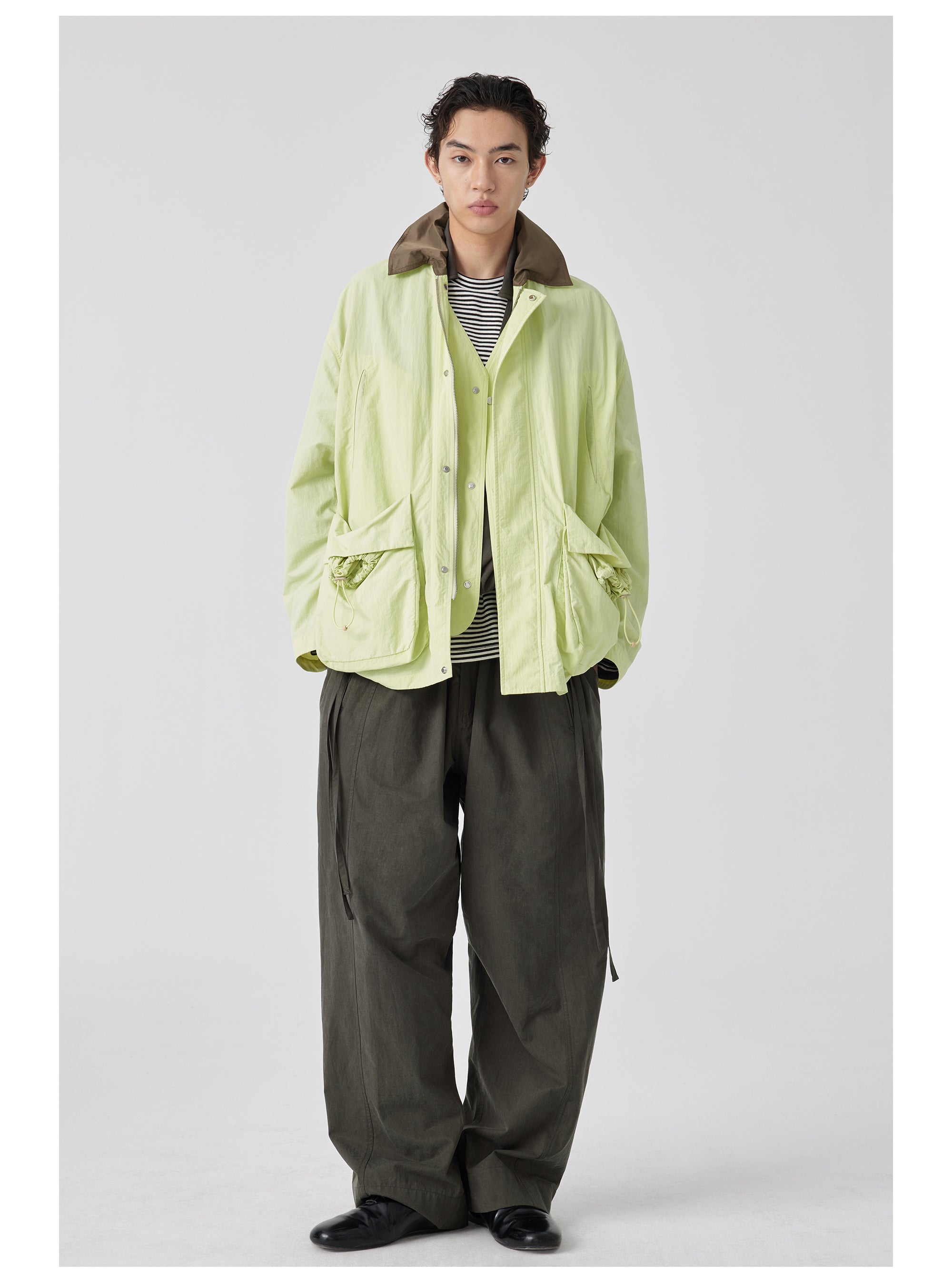 Six-Pocket Pleated Kendo Pants