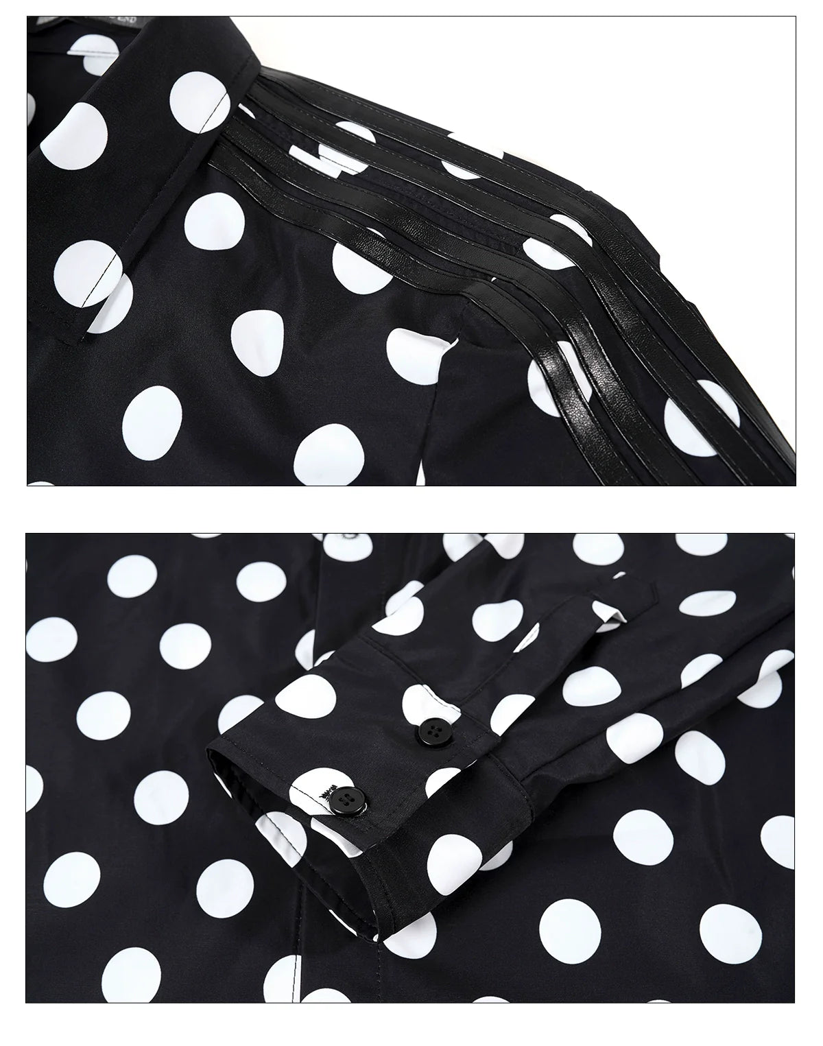 Polka Dot Track Stripe Shirt