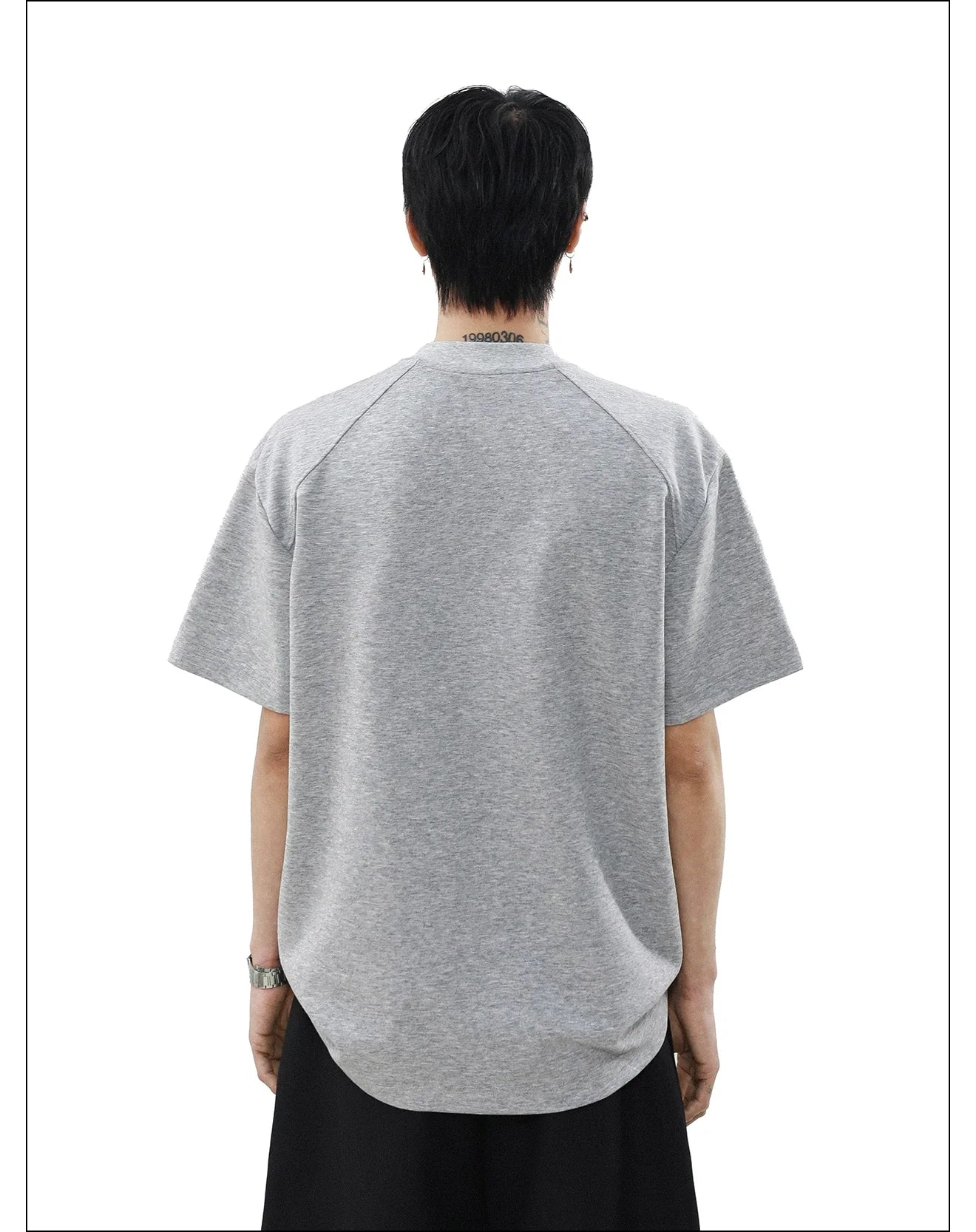 シルバーライン シームディテール リラックスTシャツ