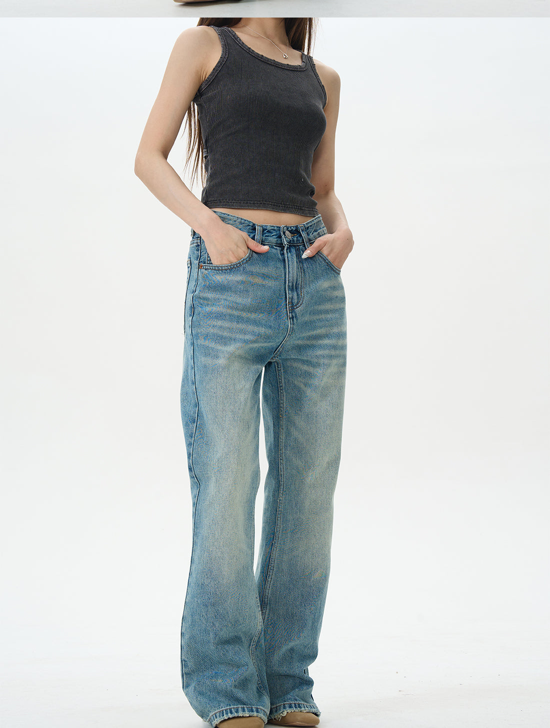 Classic Light Wash Flare Jeans