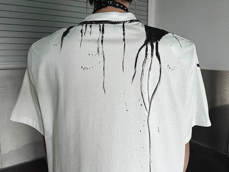 Drip Print Oversized T-Shirt