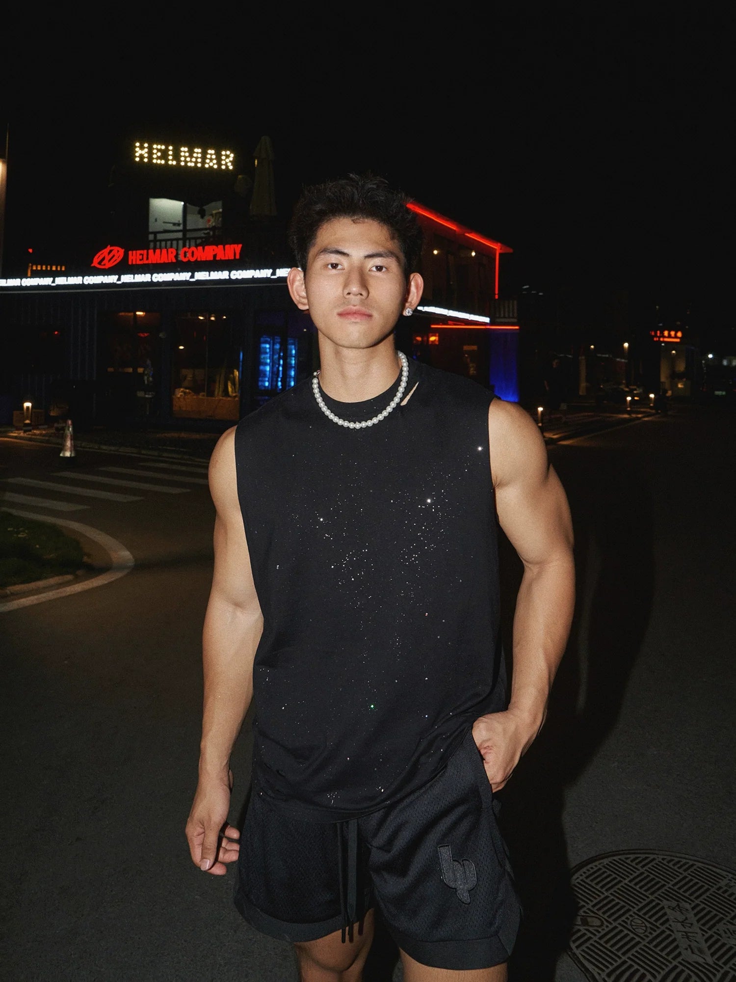 Mesh Embroidered Shorts