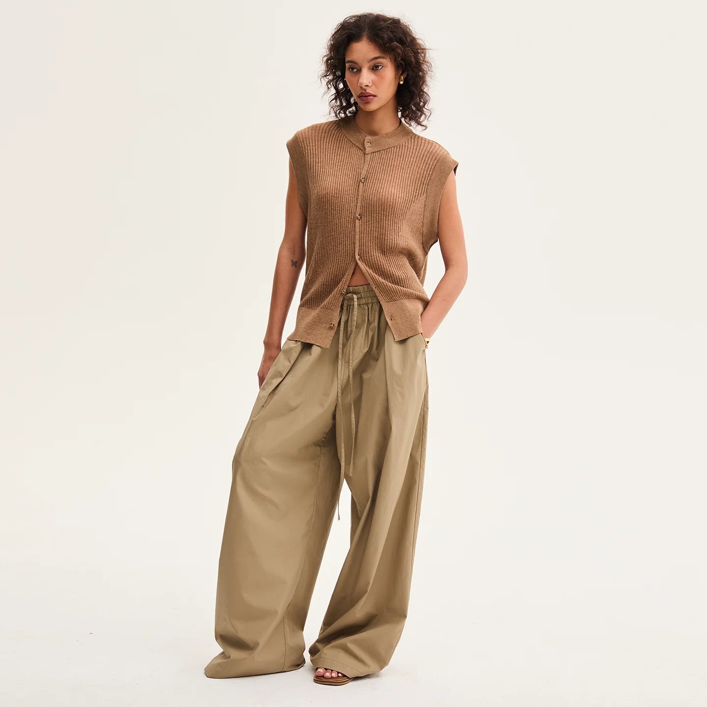 DriftEase Wide-Leg Drawstring Pants