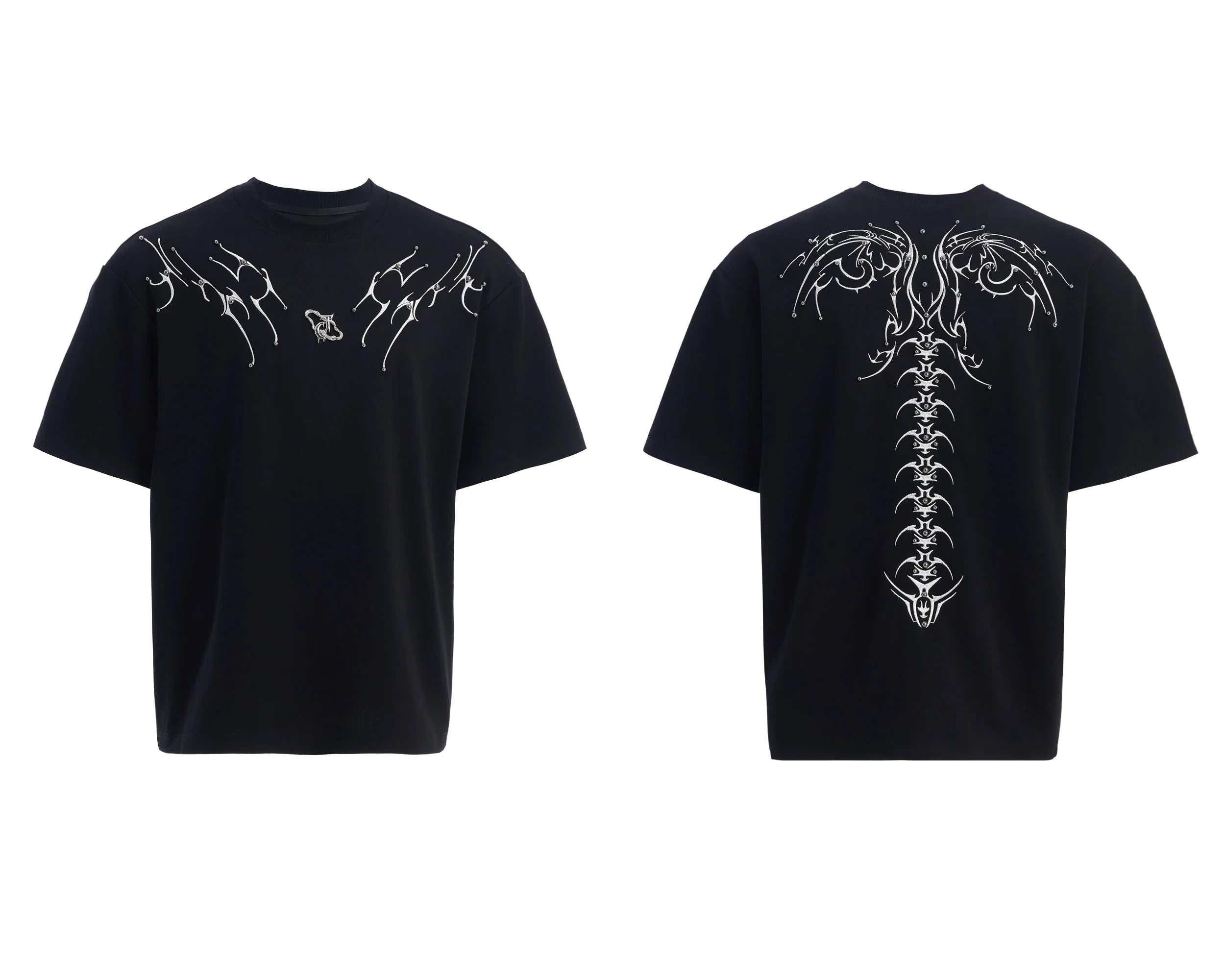 Crystal Wing White Oversized Tee