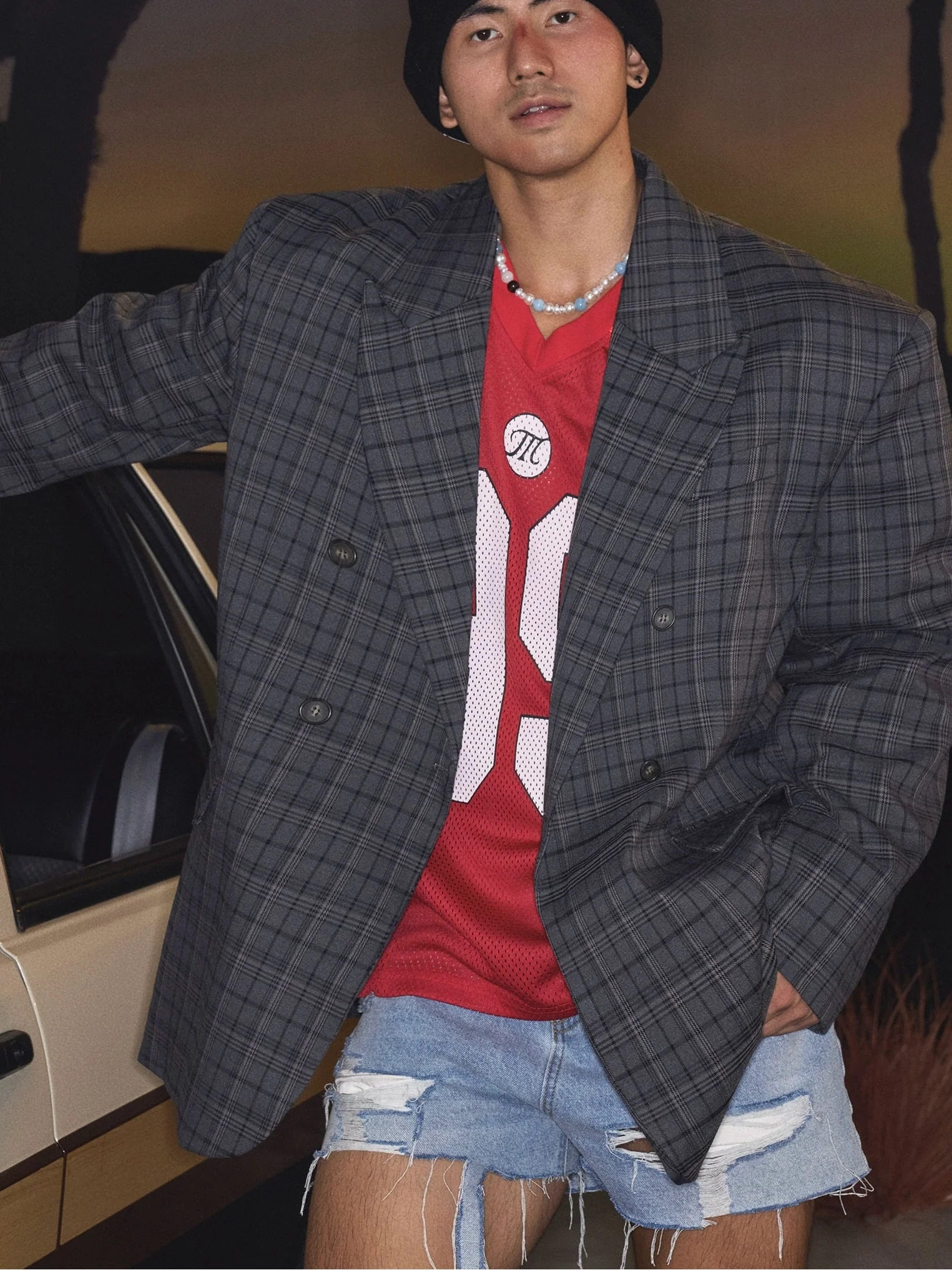 Urban Classic Oversized Plaid Blazer