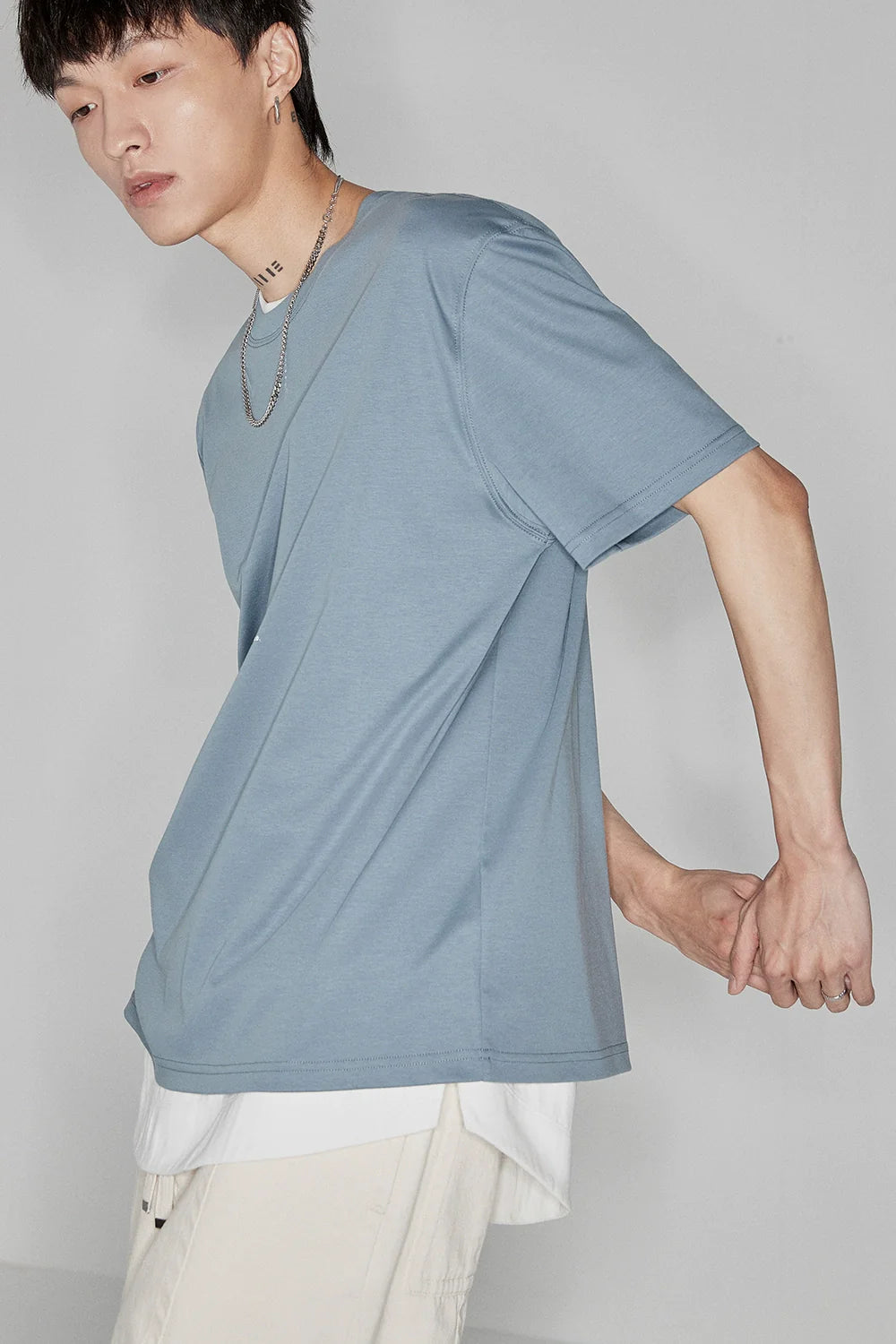 Color Block Letter Print Standard Tee