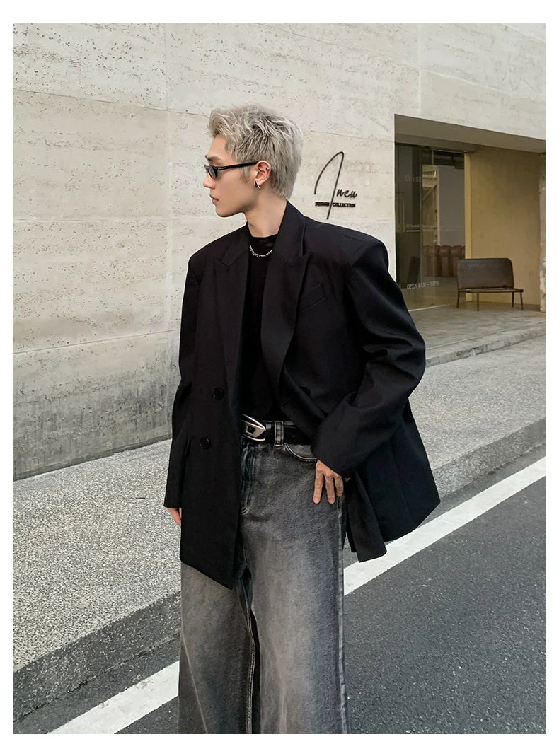 오버사이즈 블랙 블레이저 수트