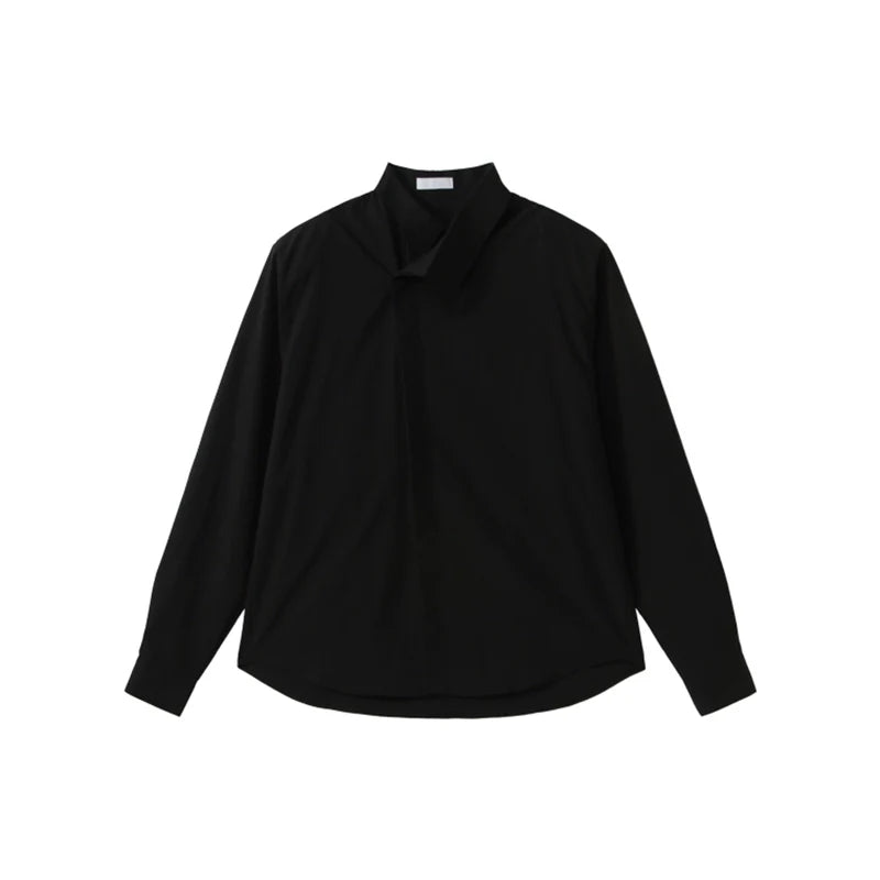 Asymmetric Collar Dress Shirt