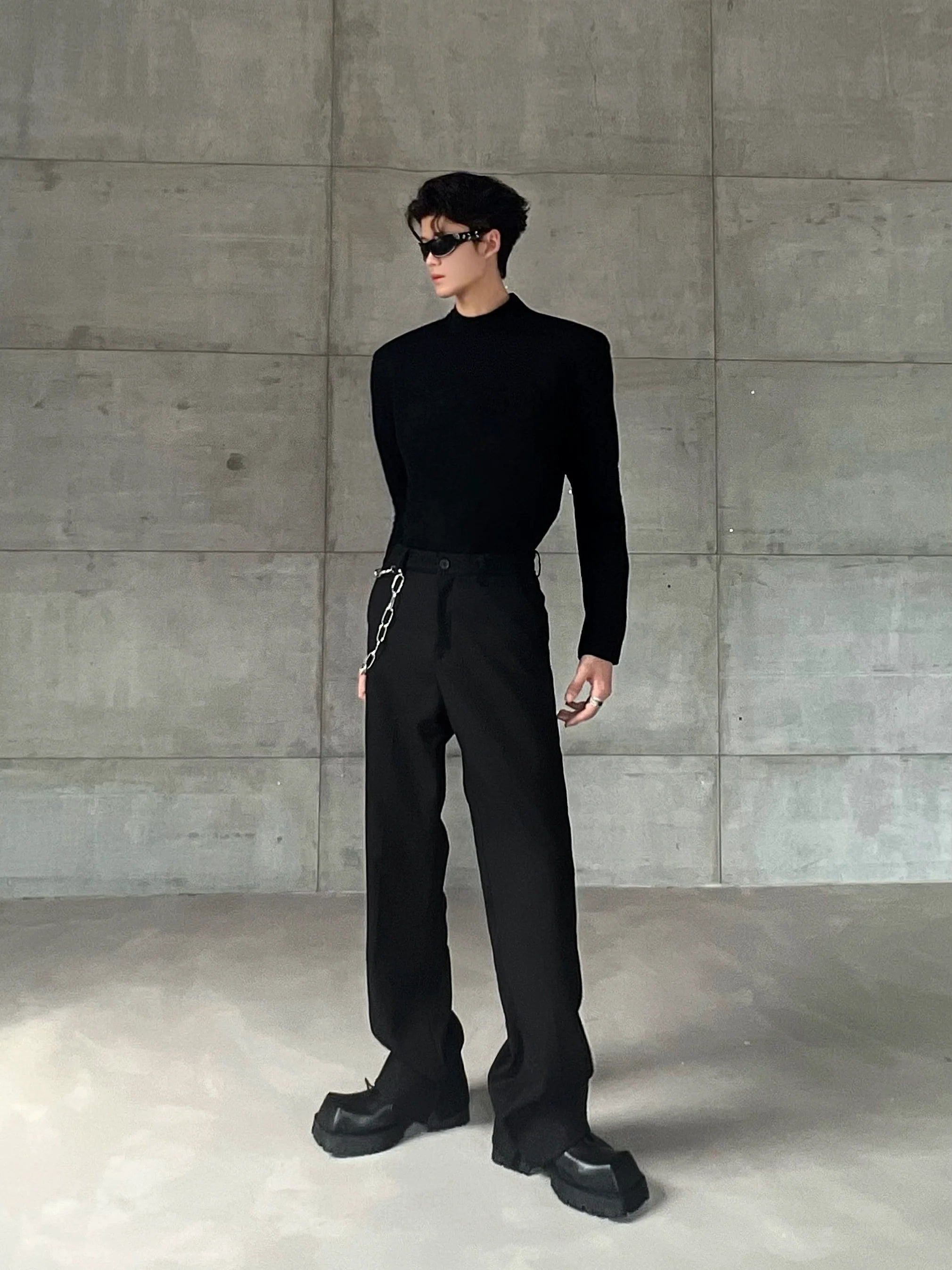 Structured Mock Neck Sweater