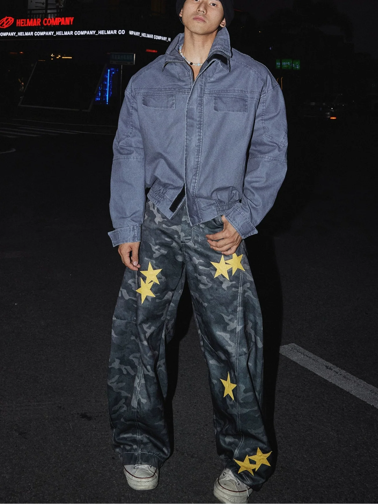 Starlit Camo Wide-Leg Jeans