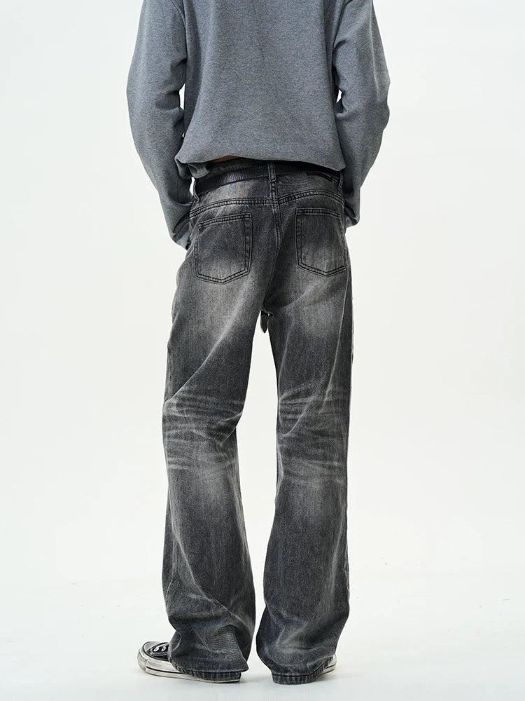 Shadow Wash Straight Leg Jeans