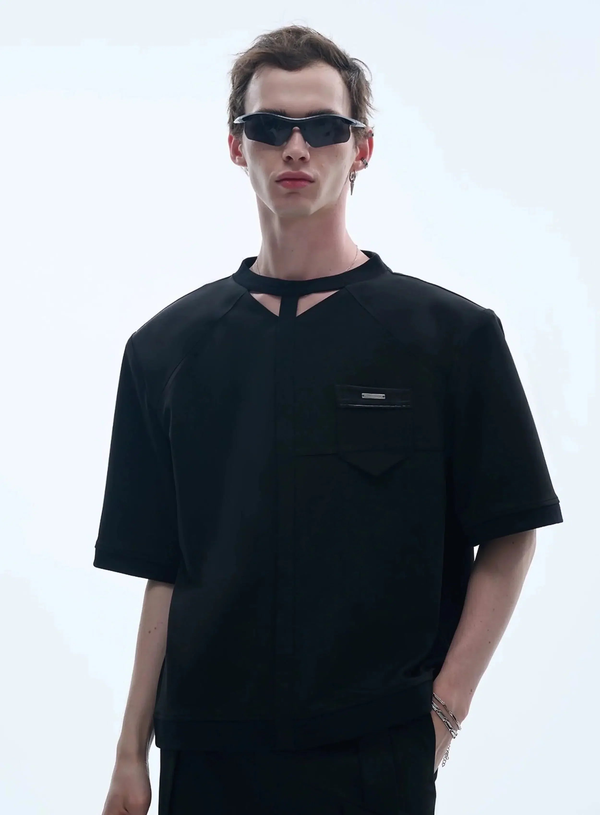 Modern Structured Layer T-Shirt - chiclara