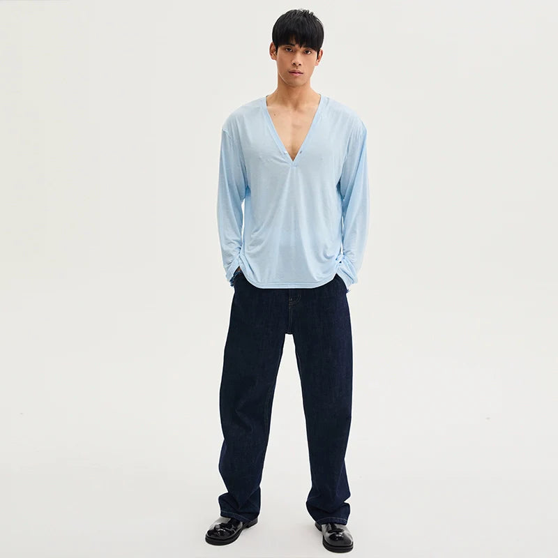 VeilCascade 딥 브이 드레이프 티