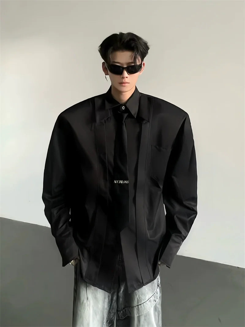 Wide Shoulder Dress Shirt