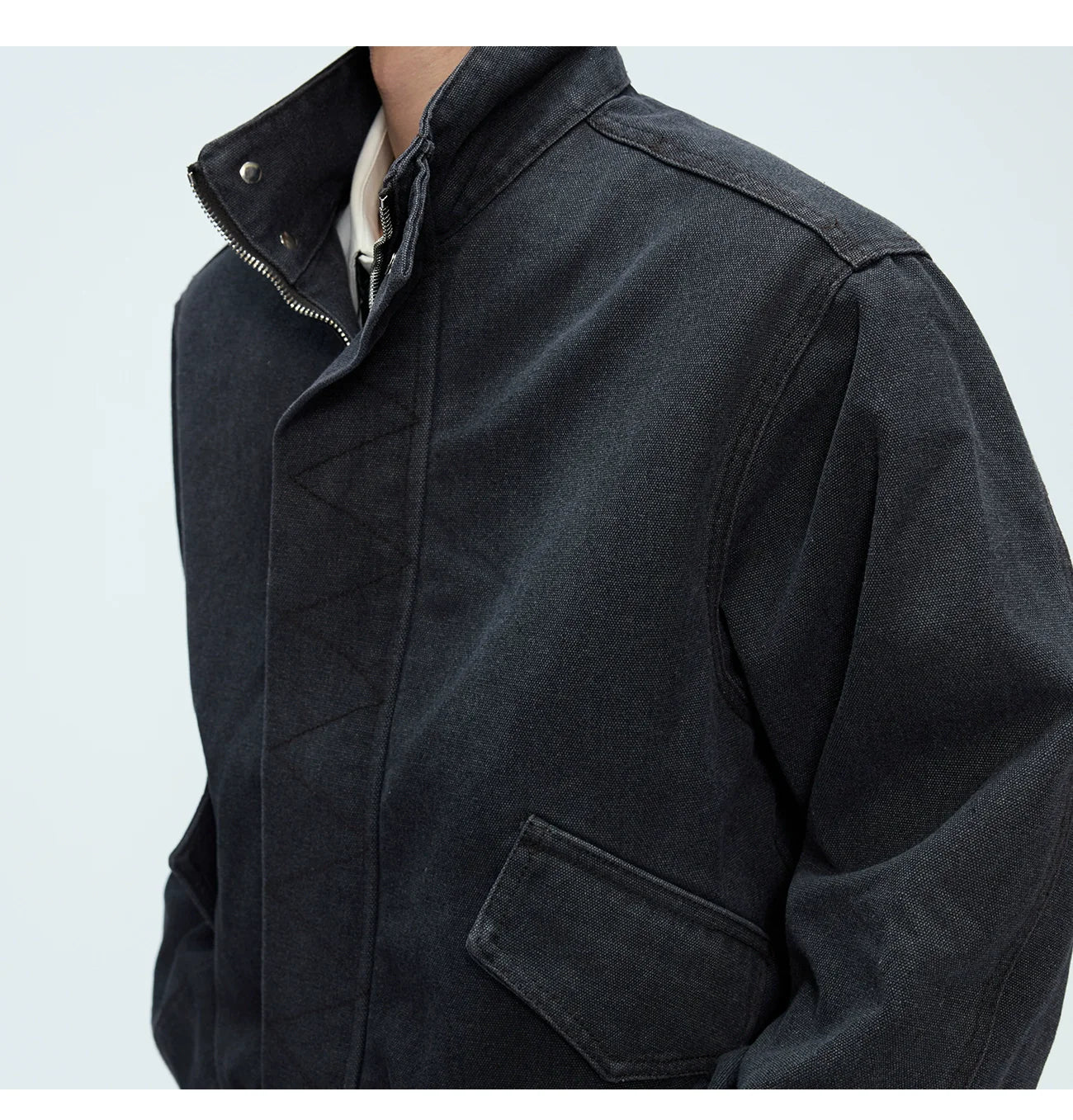 Oversized Bomber Jacket and Wide-Leg Trousers Setup