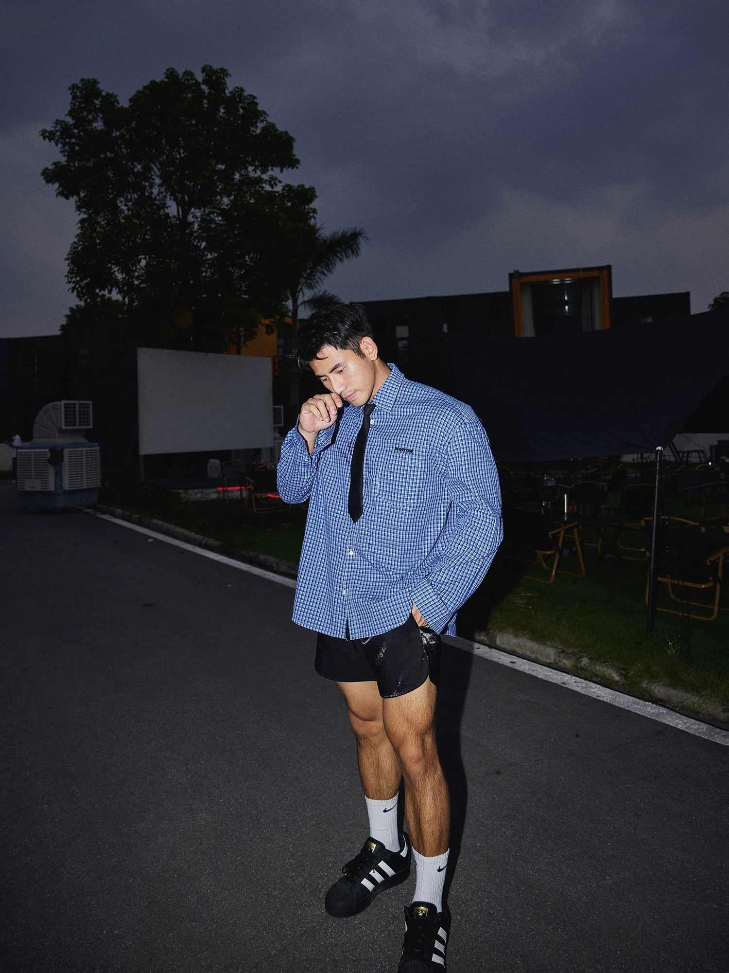 Vintage Blue Fine Check Shirt