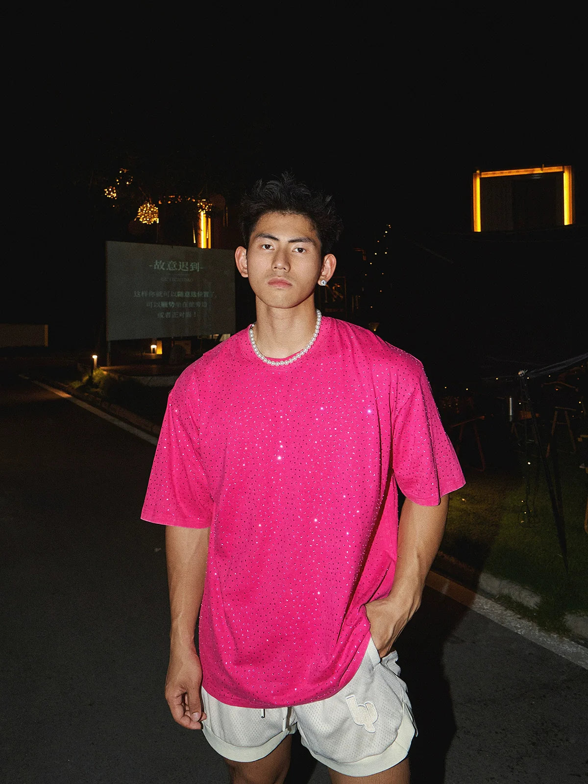 Oversized Rhinestone T-Shirt