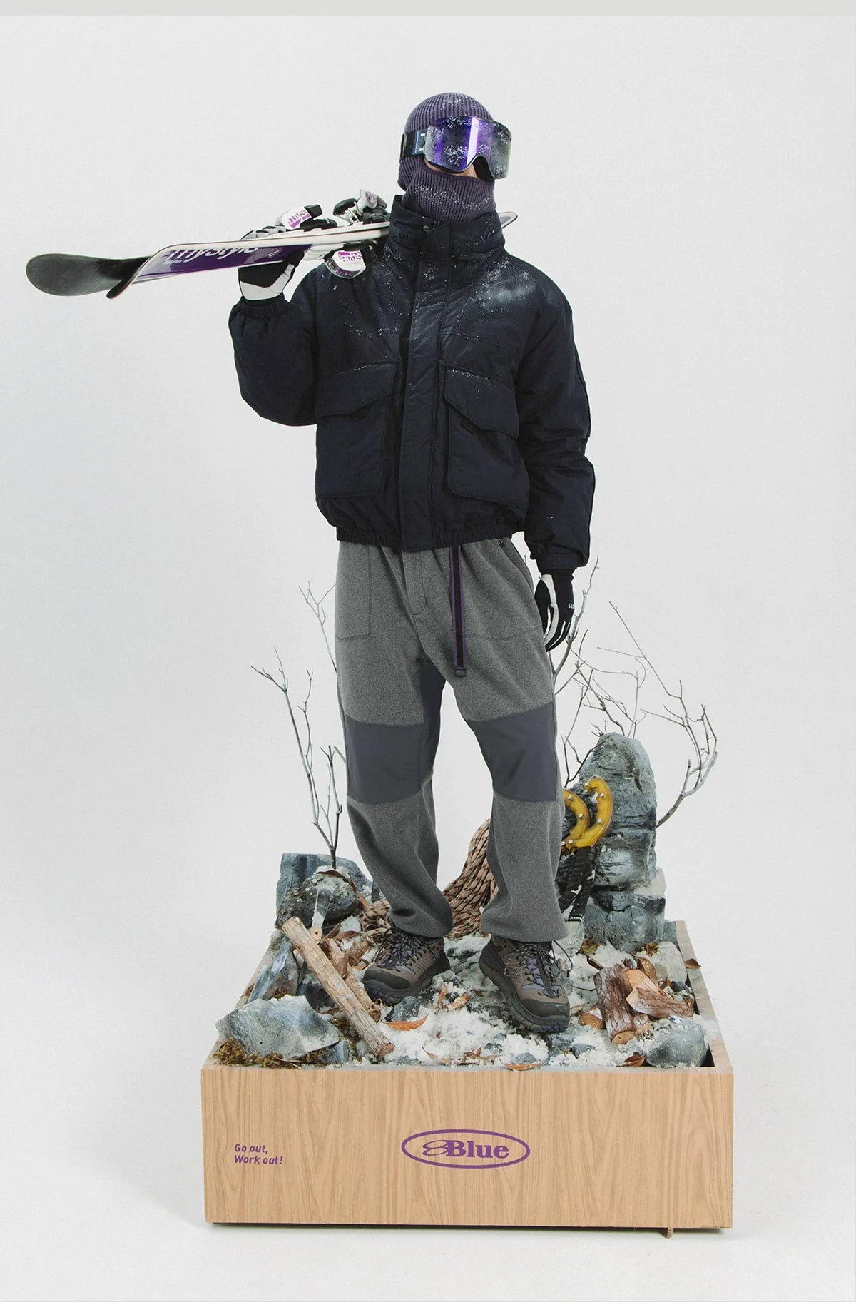 Panelled Fleece Utility Track Pants