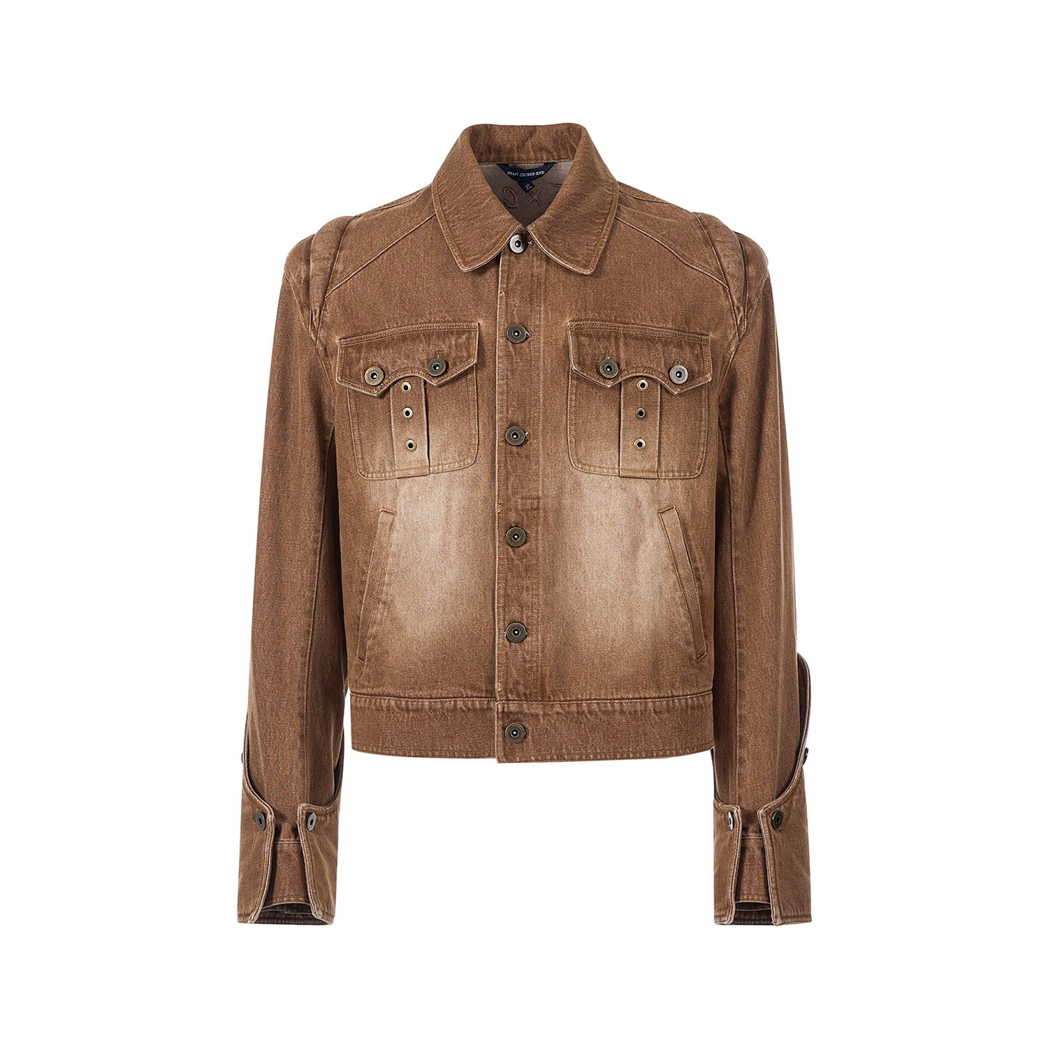 Brown Washed Denim Jacket and Jeans Setup