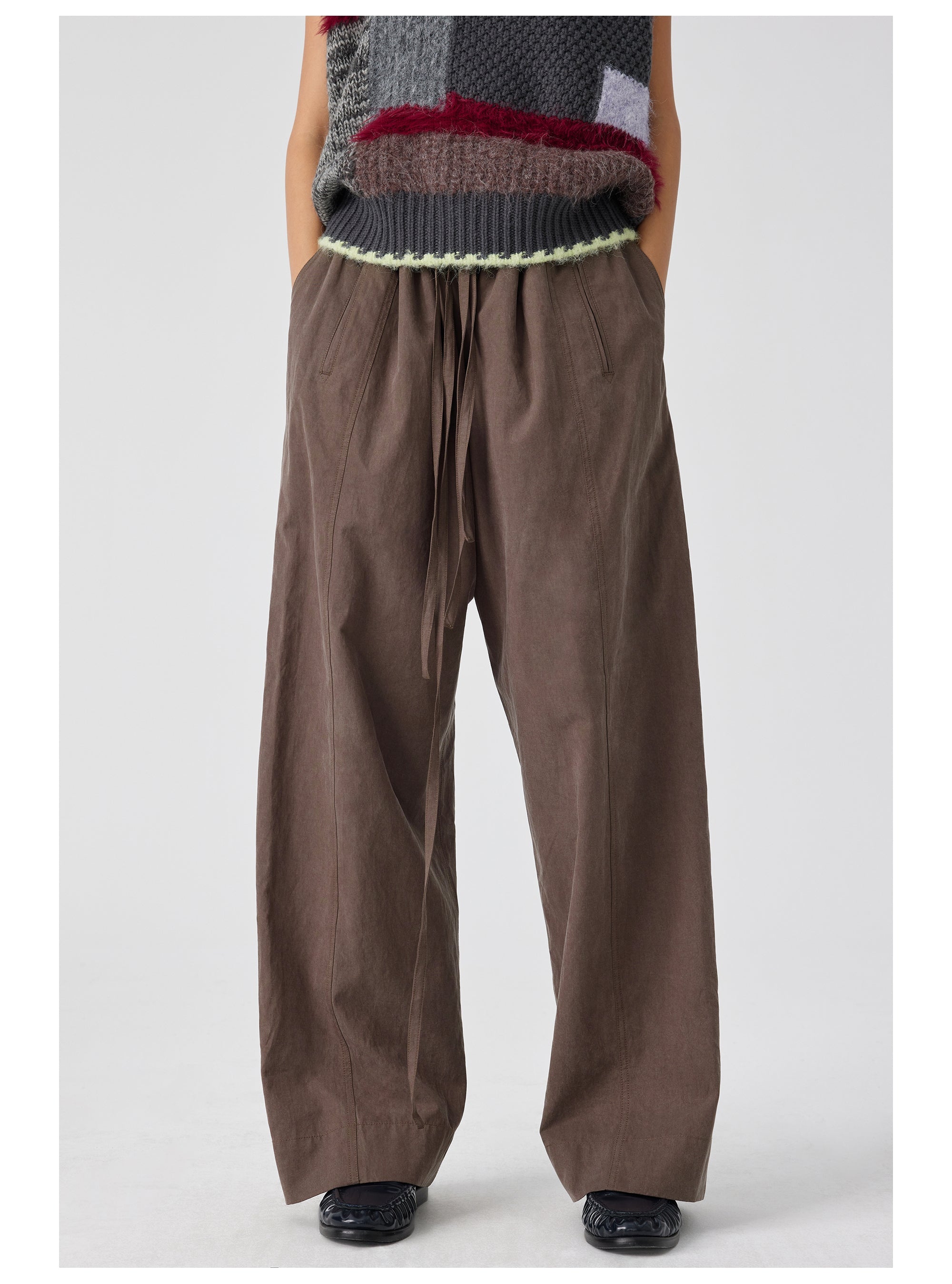 Six-Pocket Pleated Kendo Pants