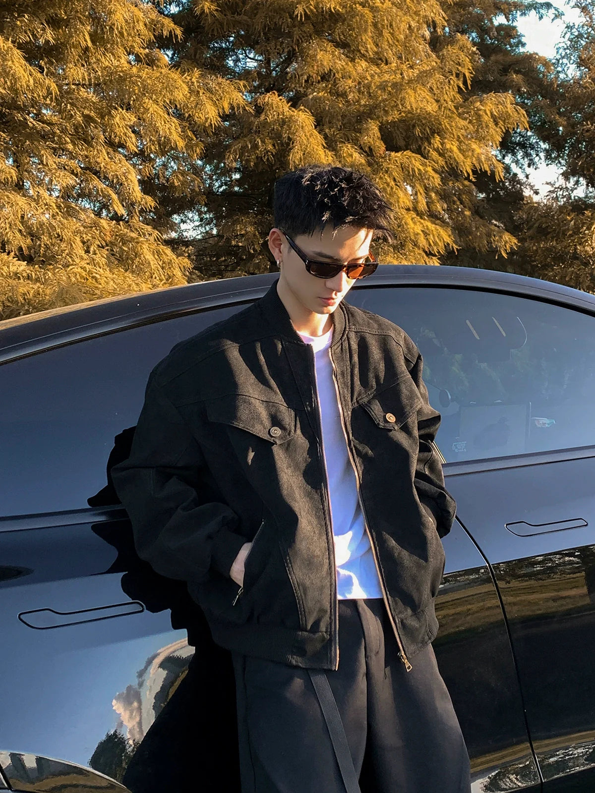 레트로 봄버 재킷