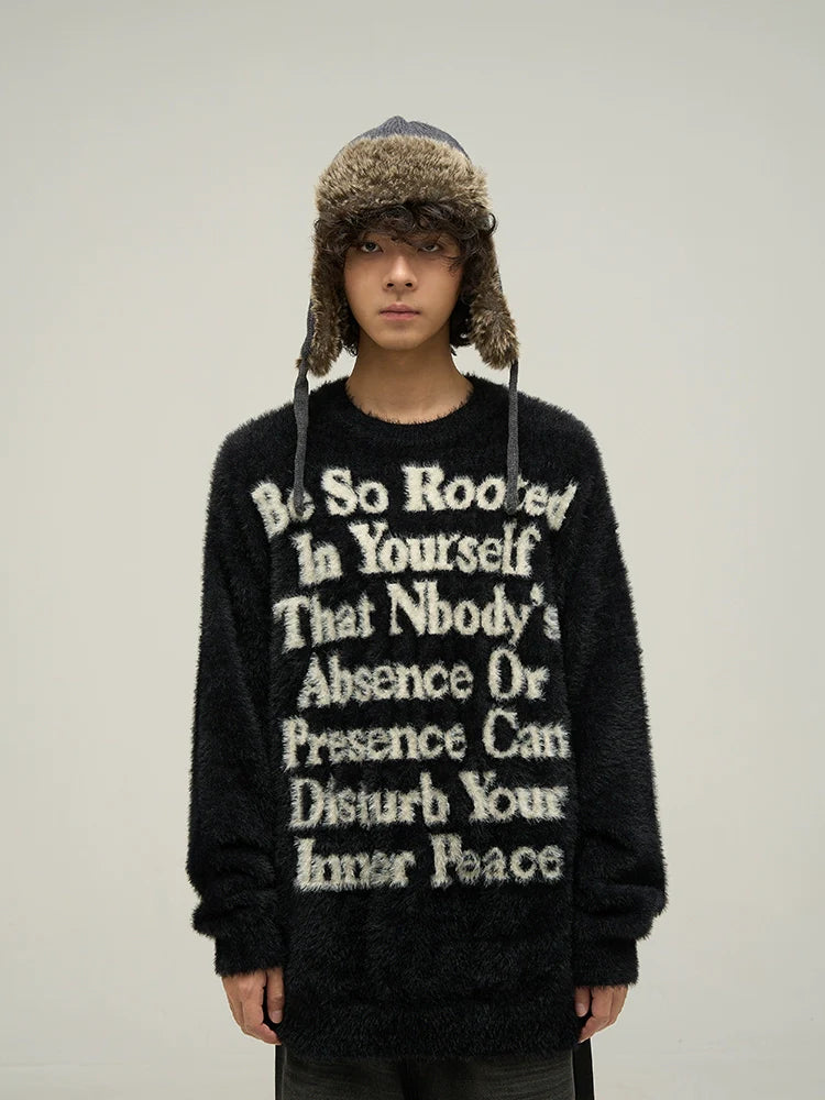 Fuzzy Motivational Quote Sweater