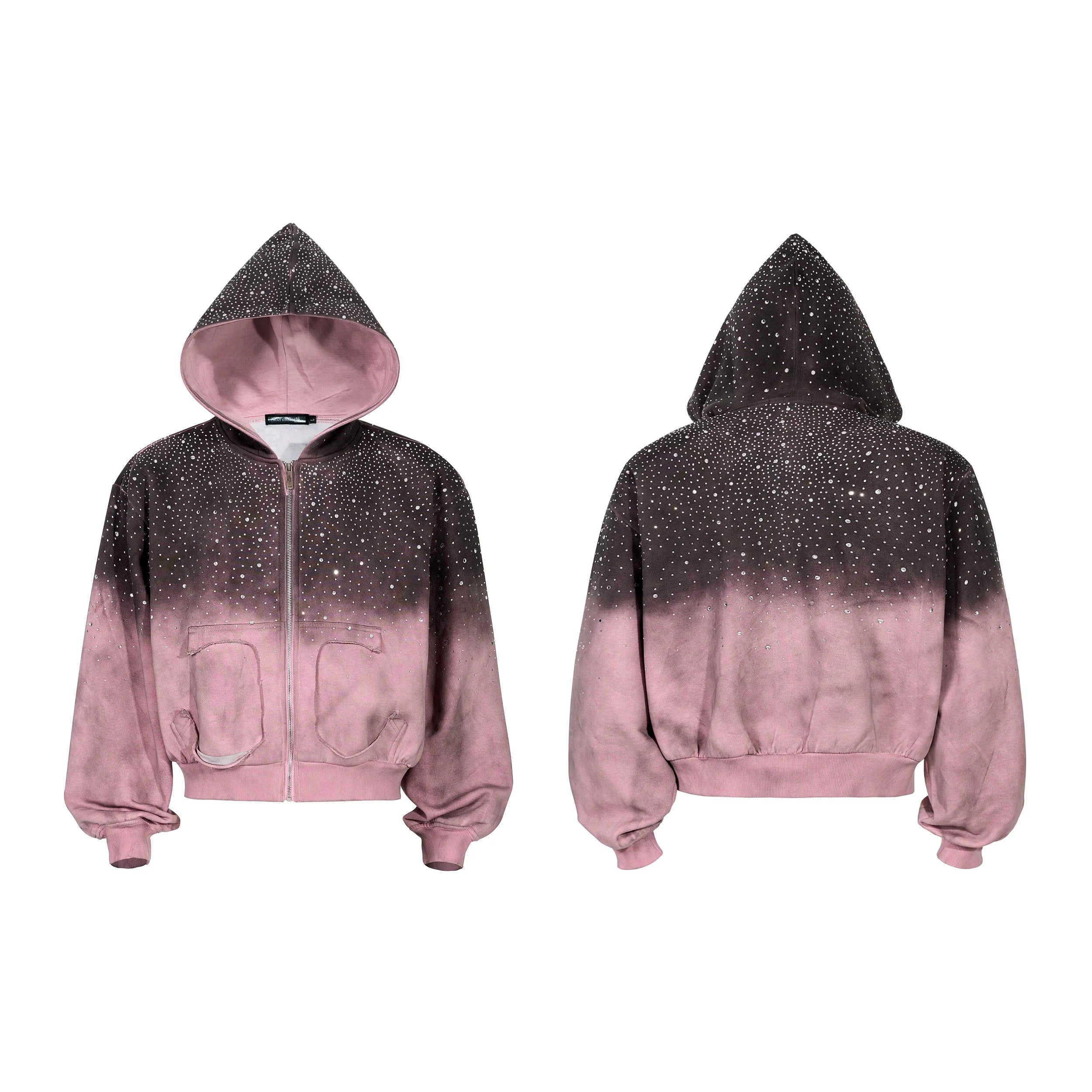 Galactic Drip Ombre Crystal Hoodie and Pants Setup