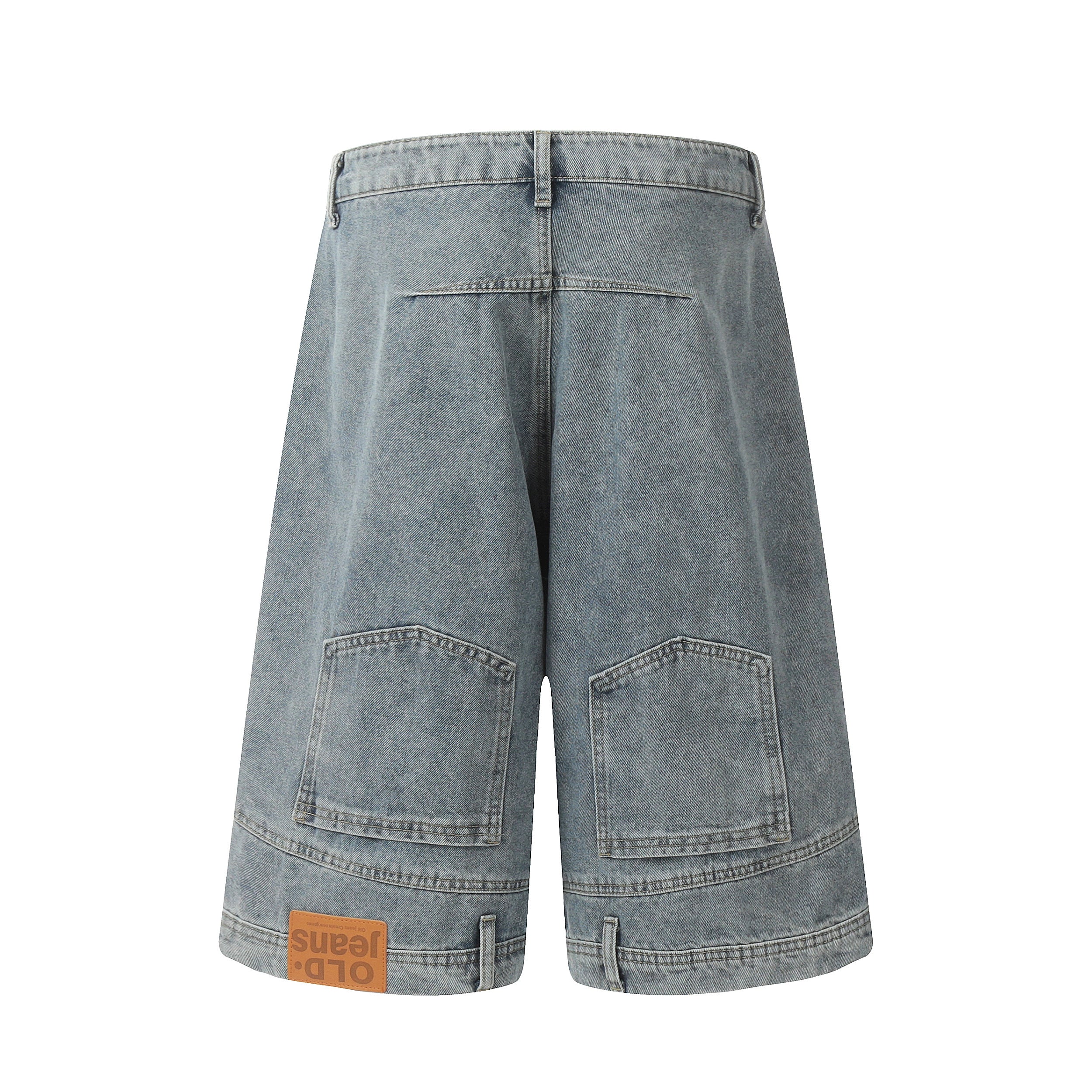 Old Jeans Block Pocket Denim Shorts