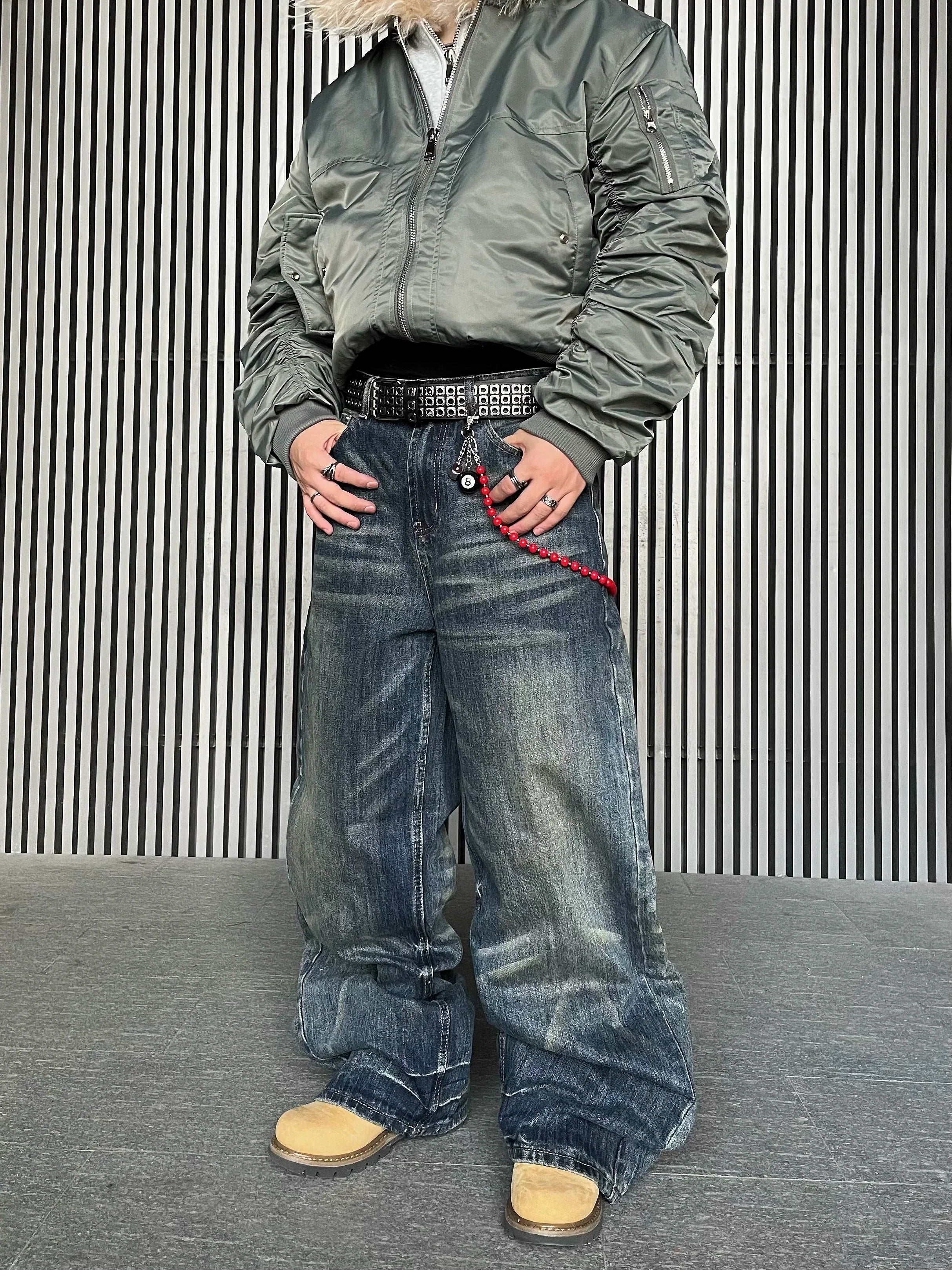 Stonewash Rebel Wide Leg Jeans