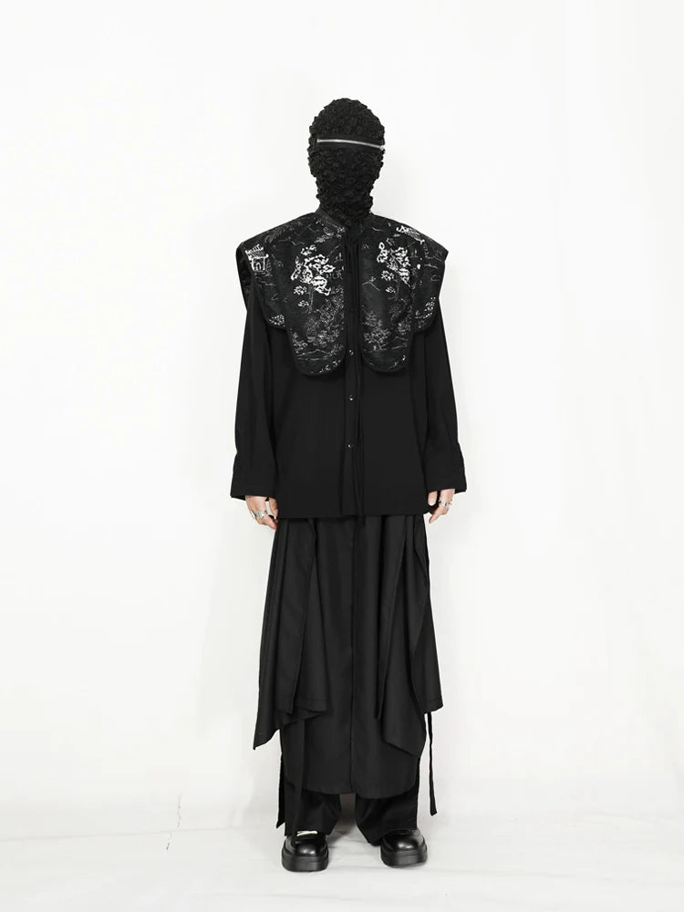 Embroidered Cape Shirt