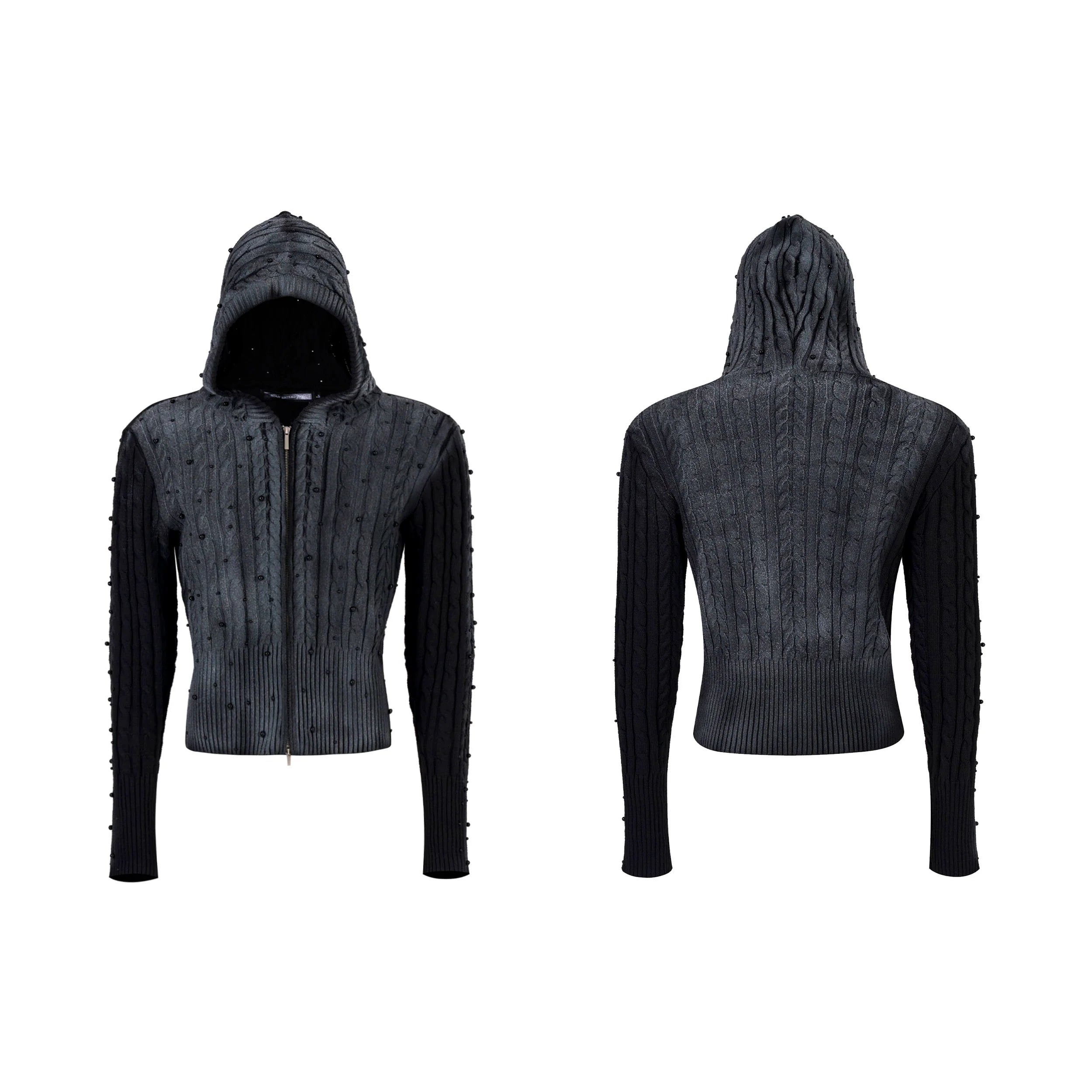 Beaded Two-Tone Sweater