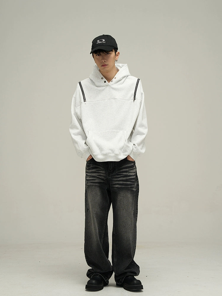 Relaxed Fit Vintage Wash Jeans - chiclara