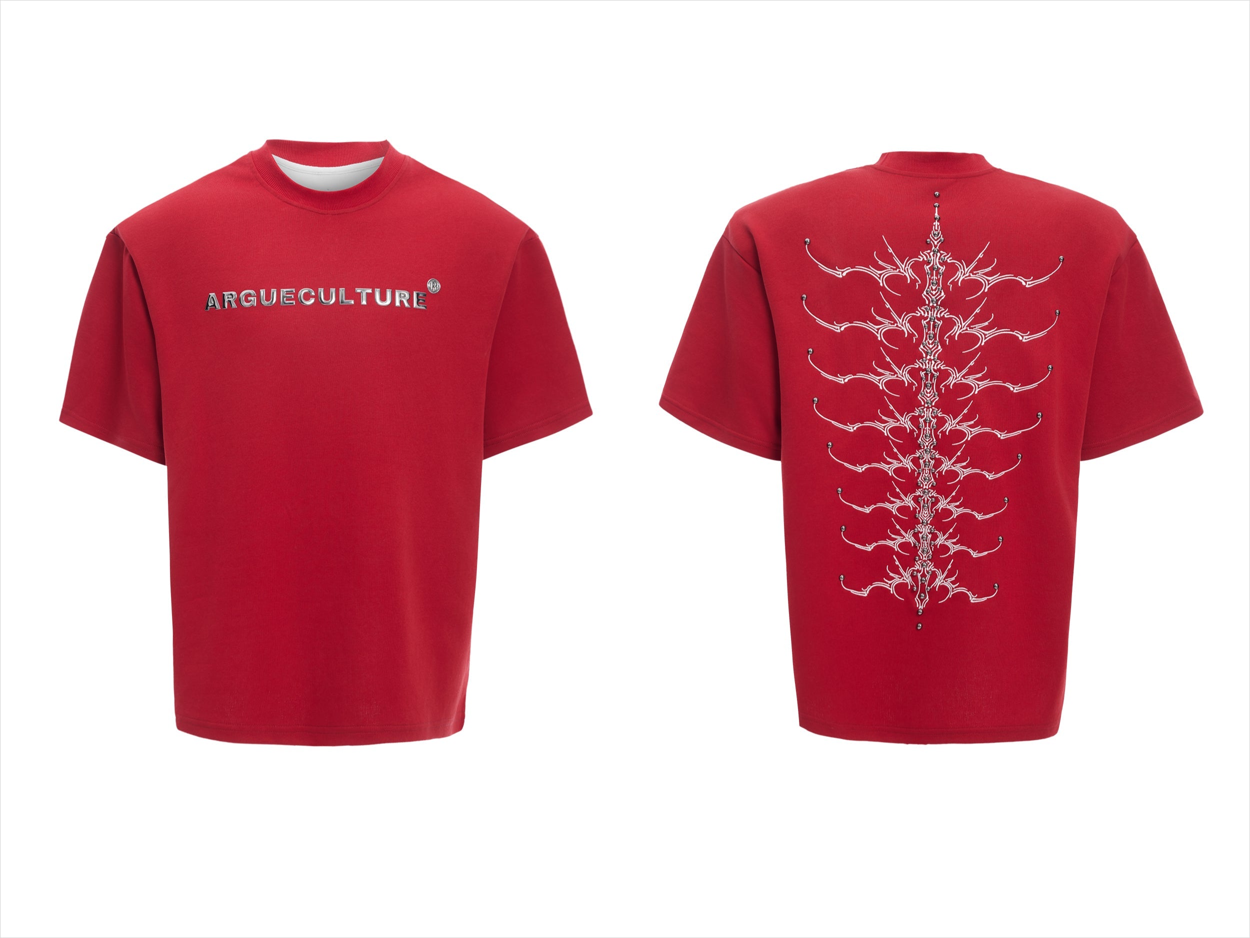 Spine Crystal Grey Graphic Tee