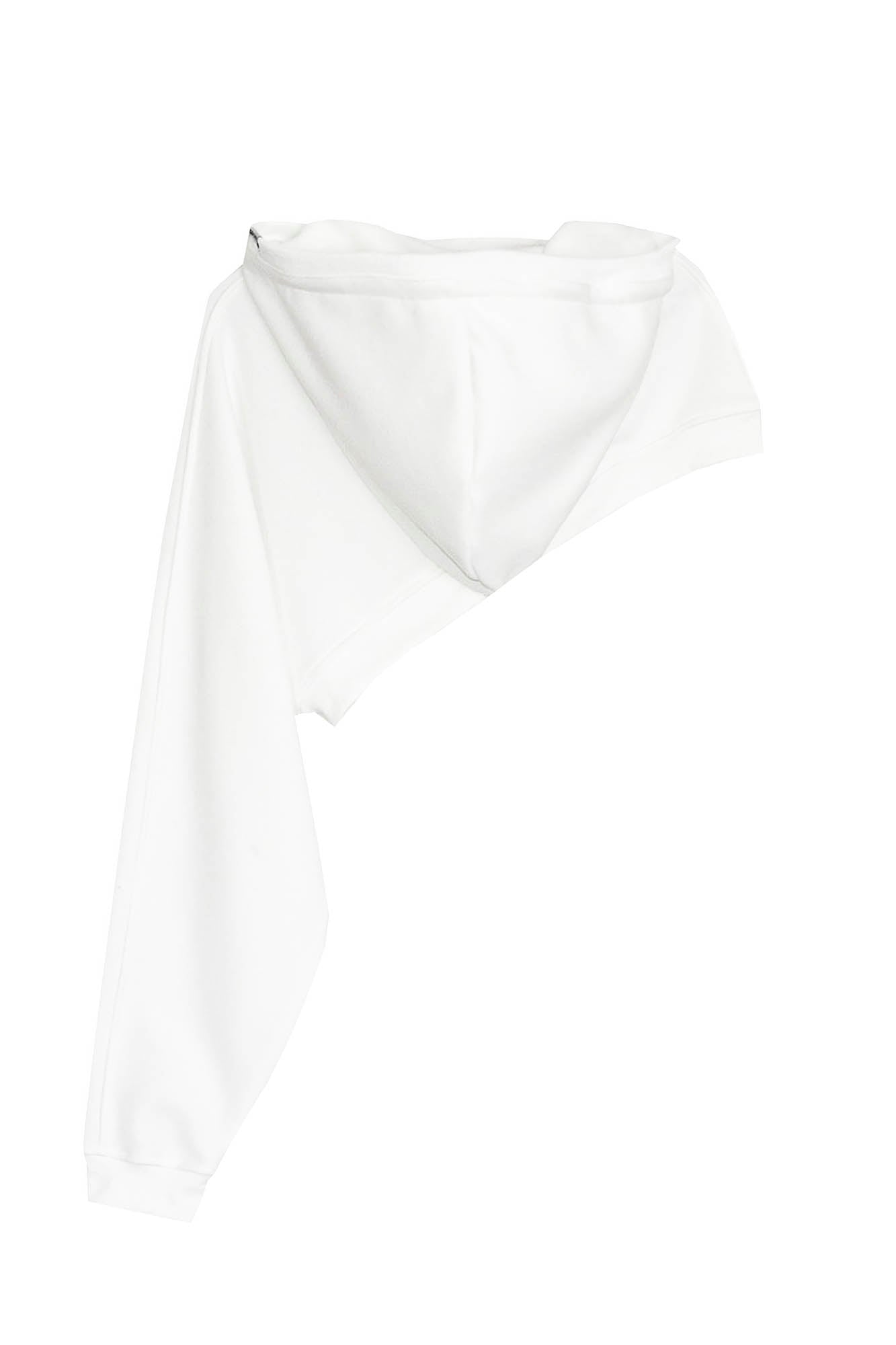 Asymmetrical Layered Top with Hoodie Sleeve