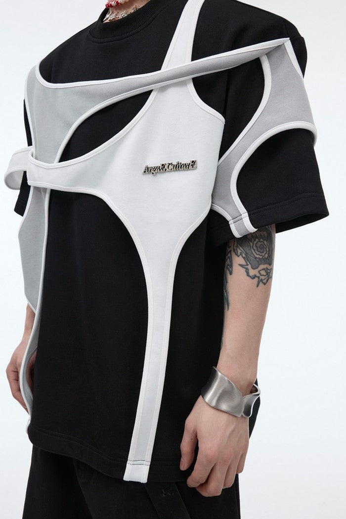 Double Layer Deconstructed Tee - chiclara