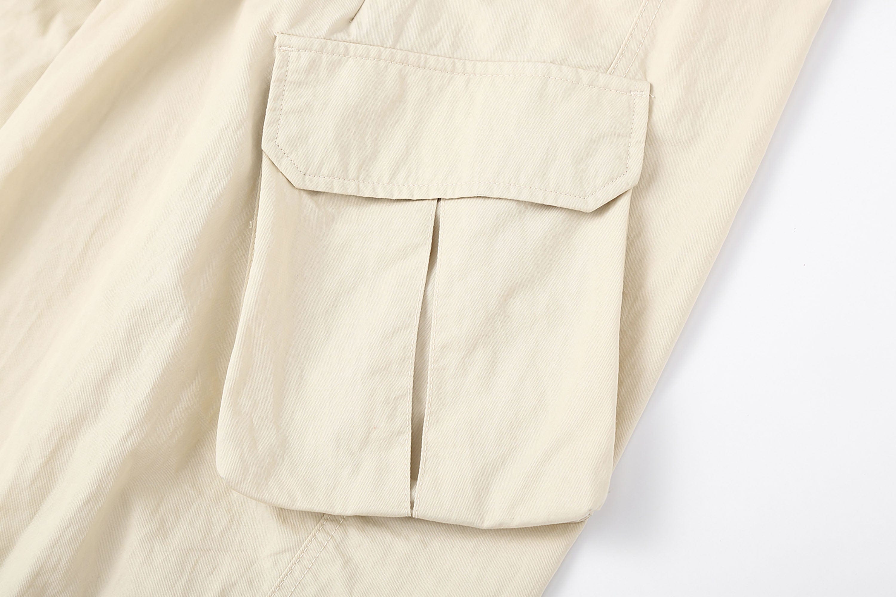 Slanted Pockets Wide-Leg Pants